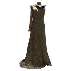 Tony Ward White One Shoulder Dress