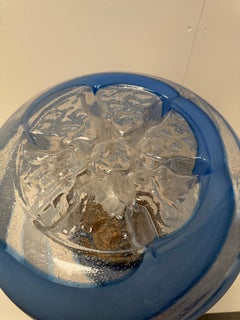 Tony Zuccheri rare hand blown glass and brass table lamp