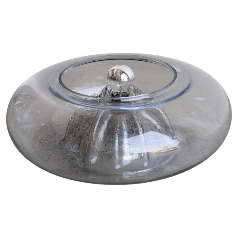 Toni Zuccheri Vulcano Tischleuchte aus Chrom und Murano Glas im Angebot