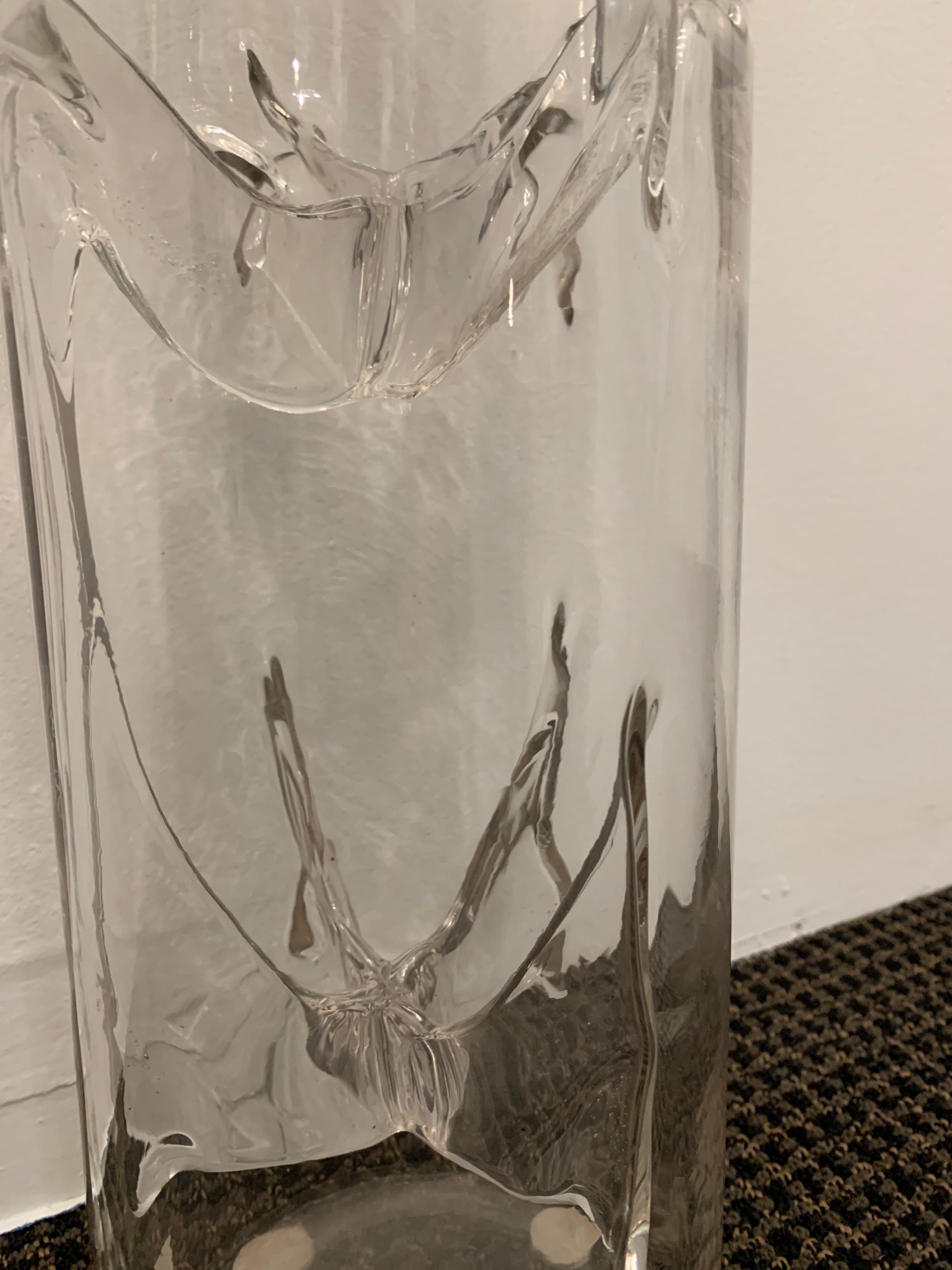 Mid-Century Modern Tony Zucchieri Murano Glass Art Vase For Sale