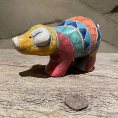 Ceramica anni '70 Animali Arcobaleno Hippo Maiale Cavallo