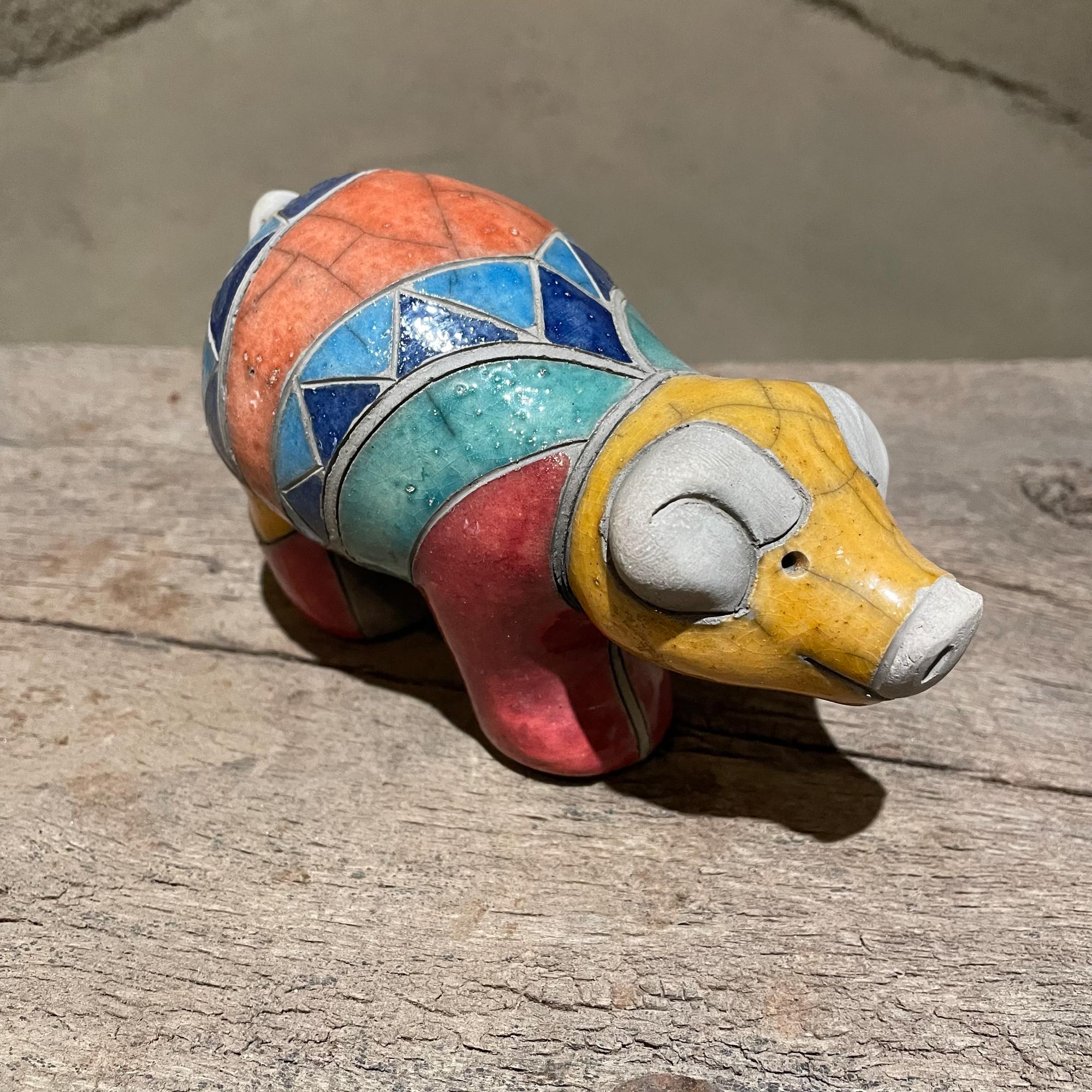 handmade pottery animals