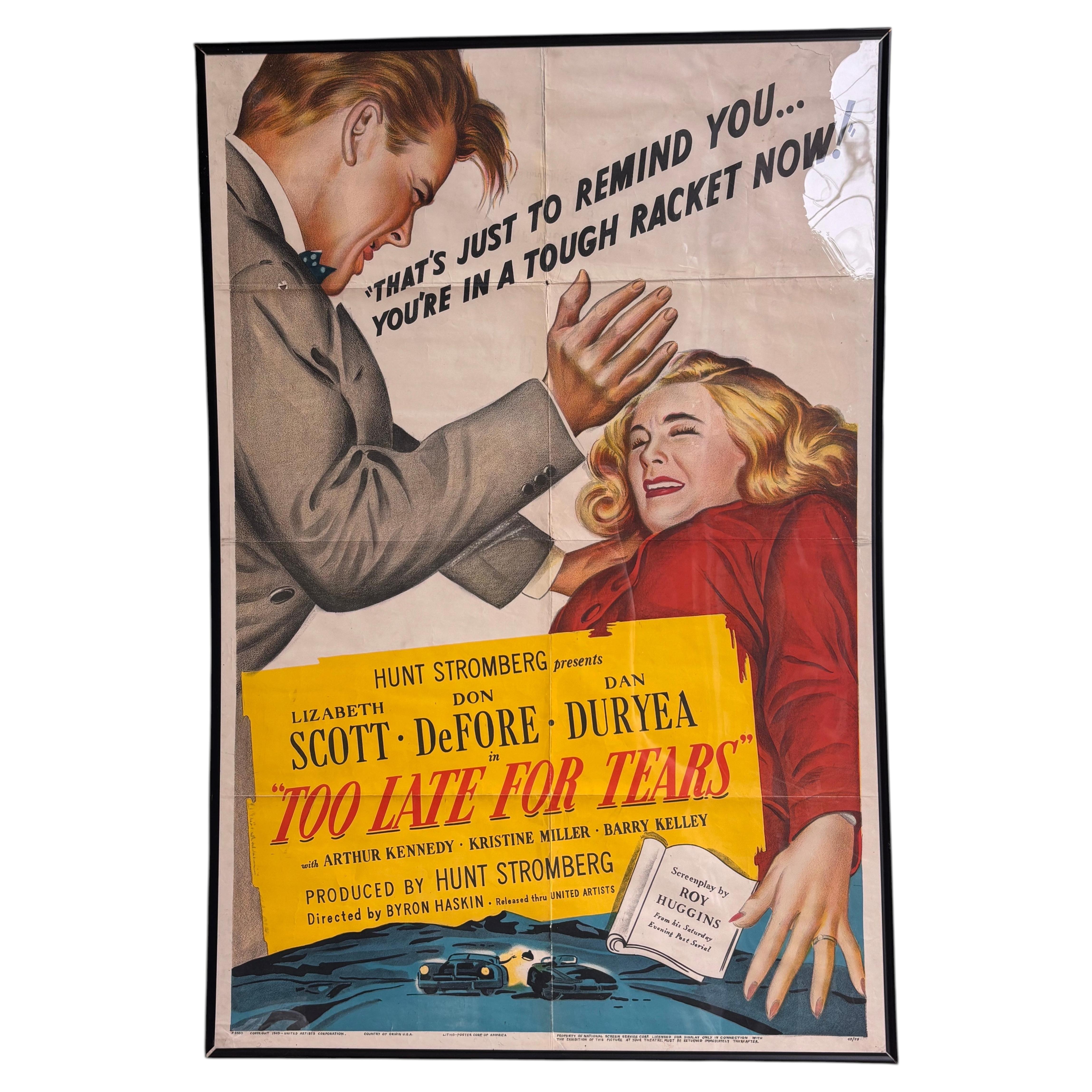 Affiche du film "Too Late for Tears" (Trop tard pour les larmes) en vente