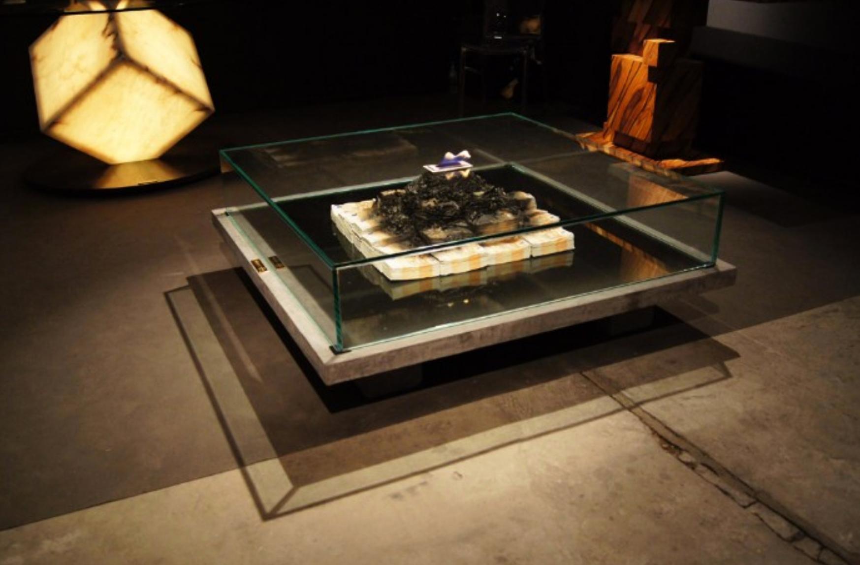 Spanish Too Much? II Unique Designer Money Burning Centre Table, Art Table