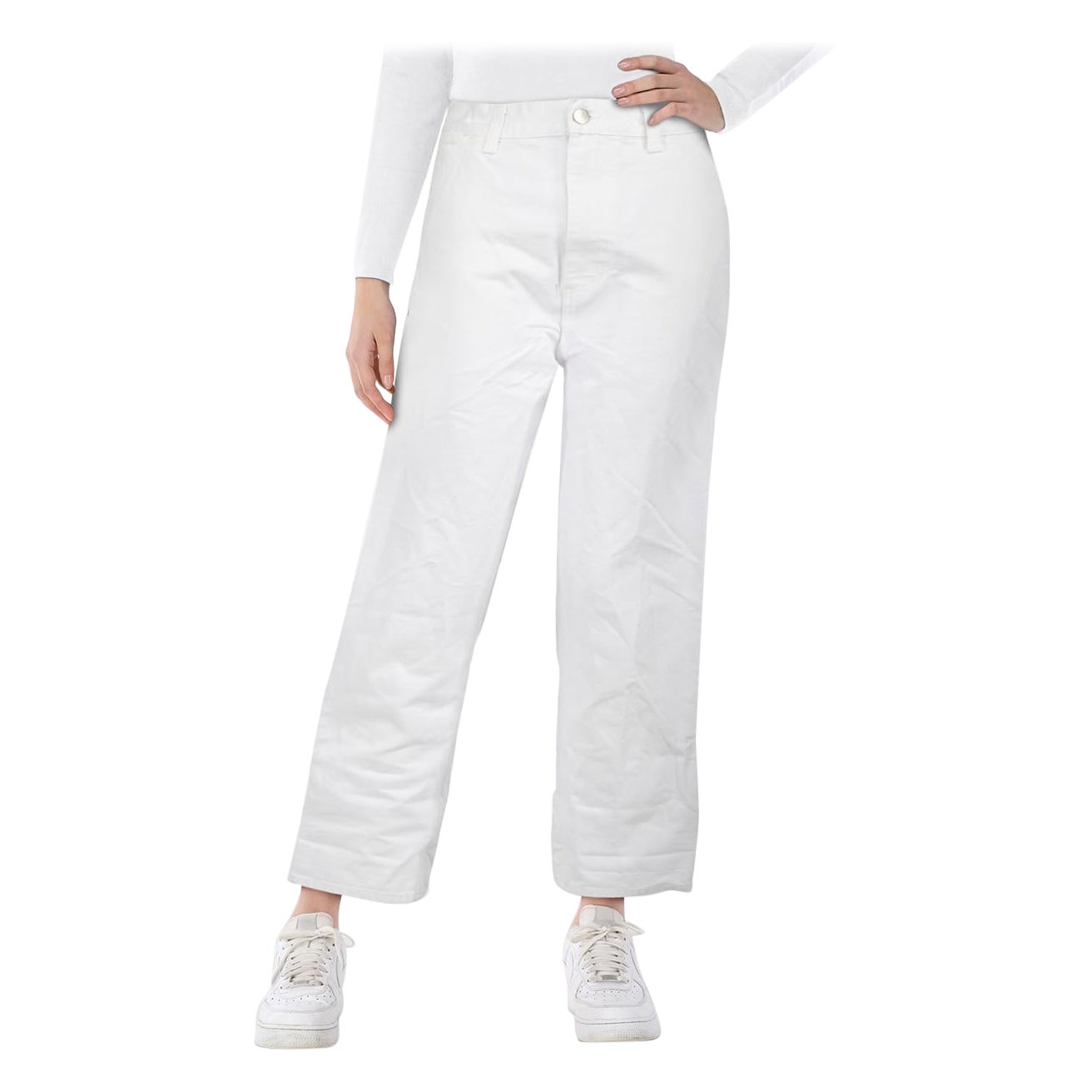 Toogood Toogood x Carhartt WIP White Tapered Trousers Size S For Sale