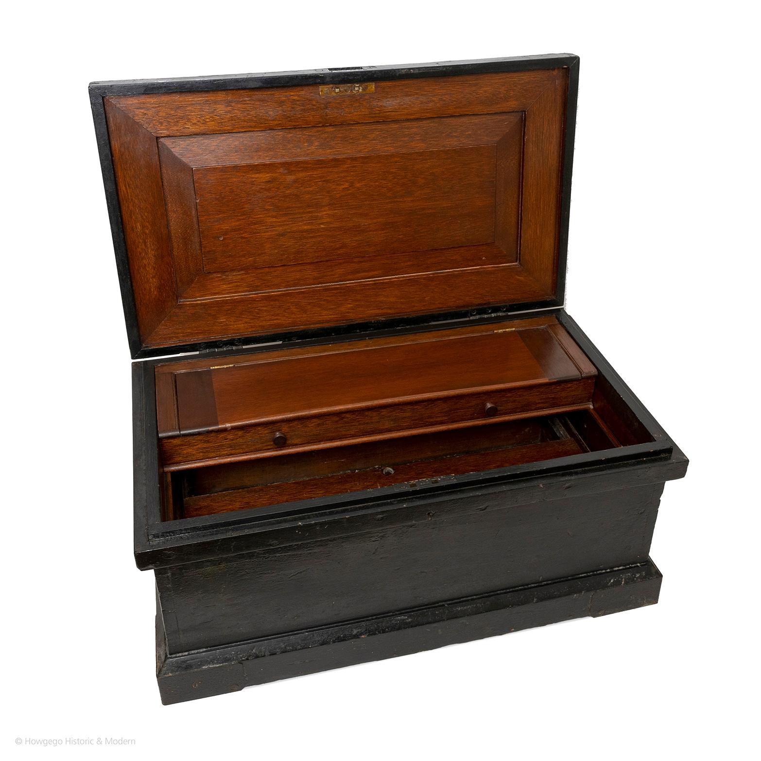 Werkzeugkasten-Kommode Master Carpenters, ebonisiertes Mahagoni, innen, viktorianisch (Viktorianisch)
