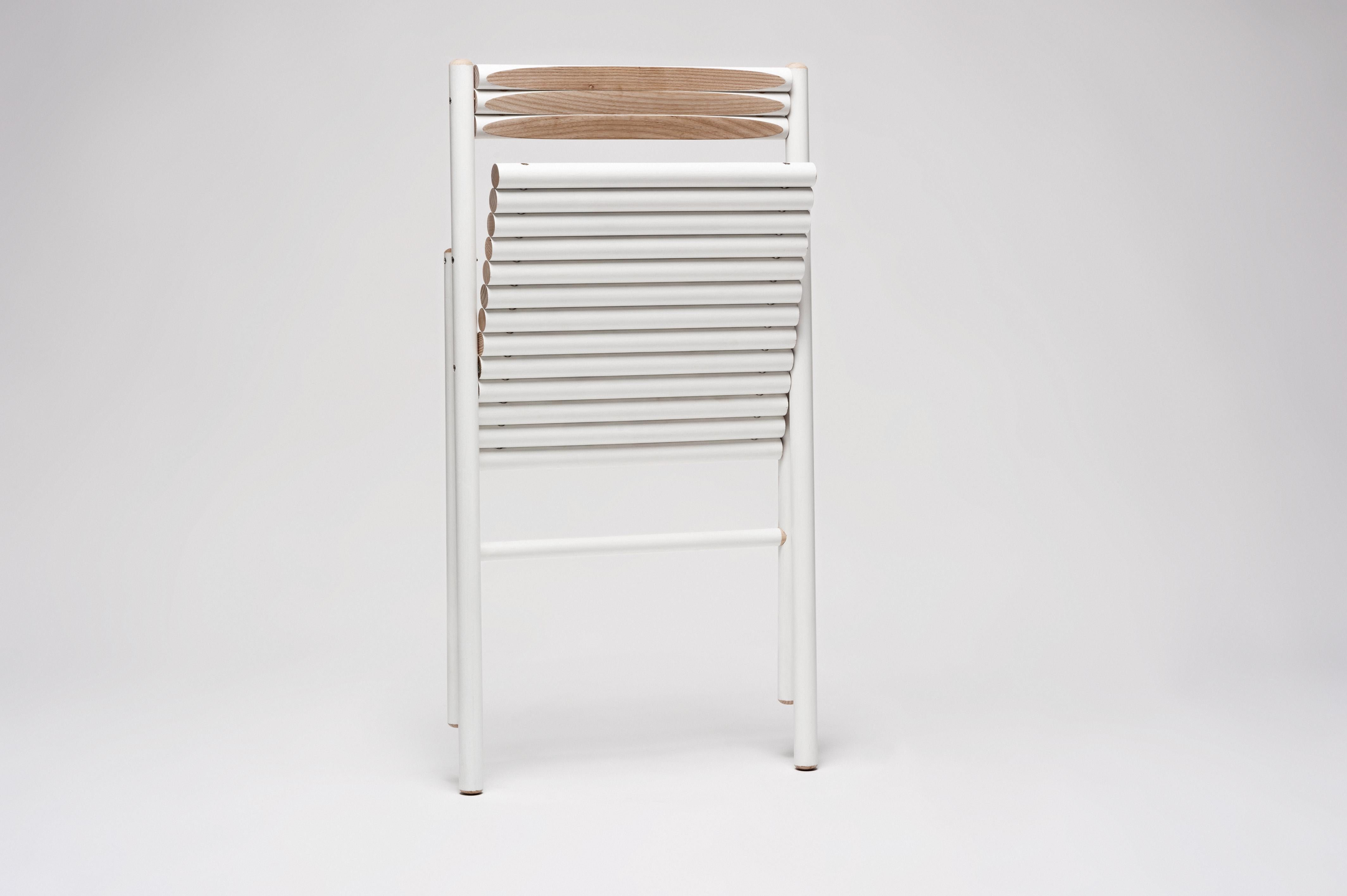 Turned 'Tool' Folding Chairs Made from Wooden Tool Handles by Reinier De Jong For Sale