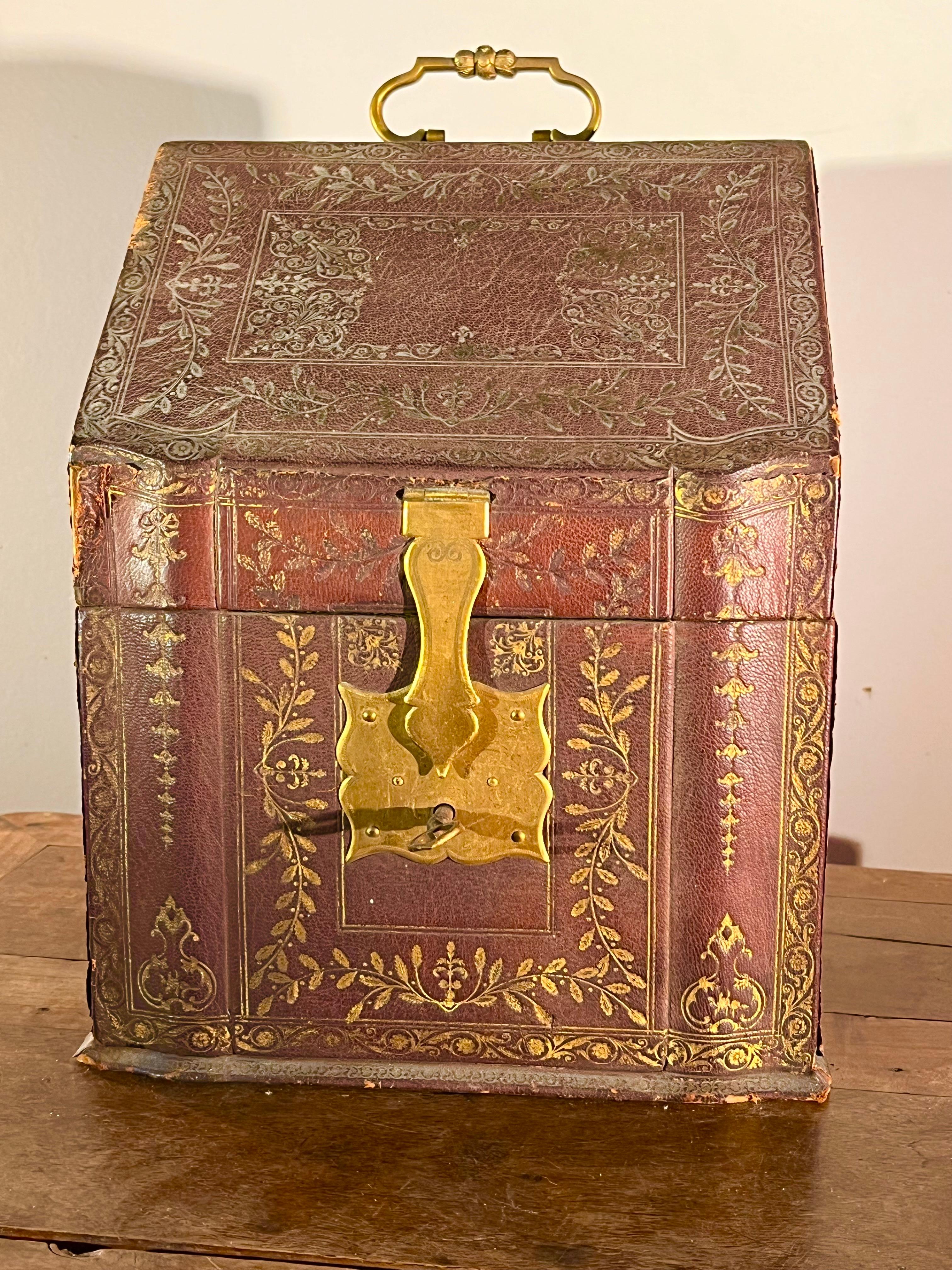 Tooled Leather Document Box, French 18th Century 4