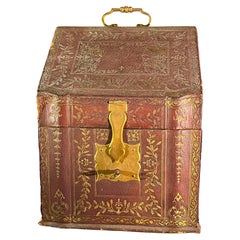 Tooled Leather Document Box, French 18th Century