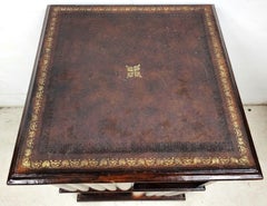 Tooled Leather Book Nightstand Side Table by Maitland Smith