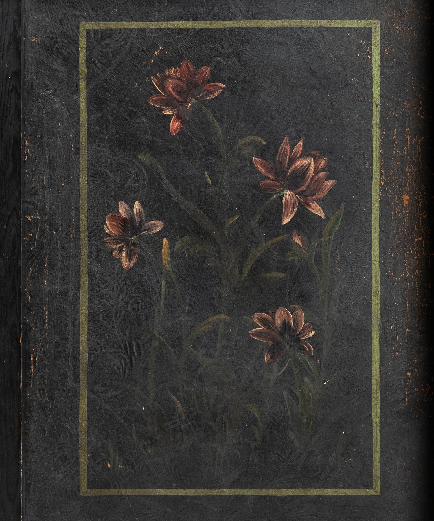 Tooled Leather Screen, Netherlands circa 1890 In Distressed Condition In Culver City, CA