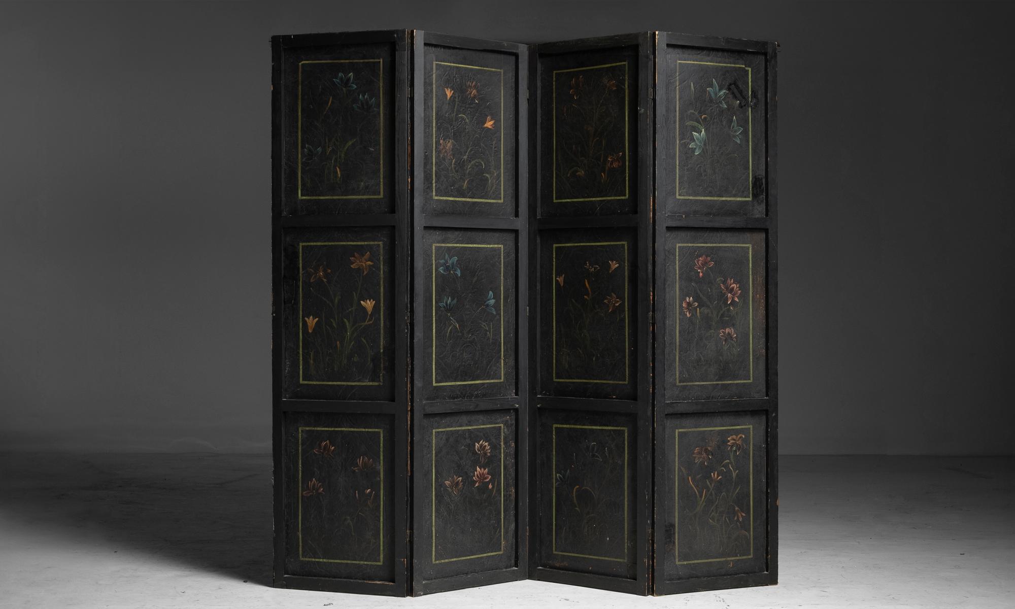 Tooled Leather Screen, Netherlands circa 1890 1
