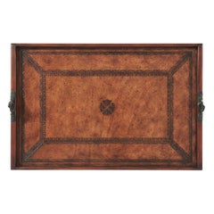 Tooled Leather Serving Tray