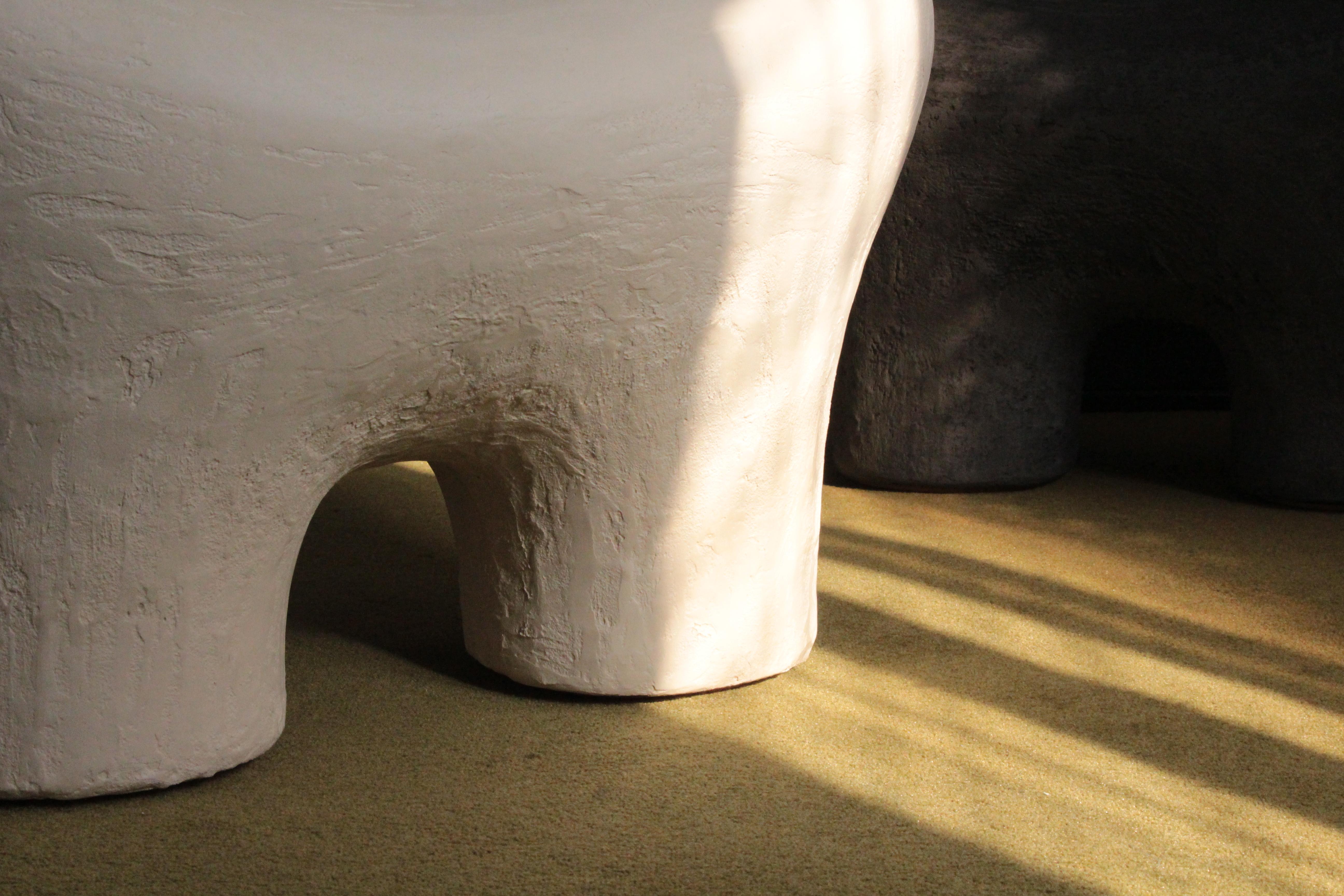 Modern Tooth Chair Contemporary Stool in Plaster For Sale