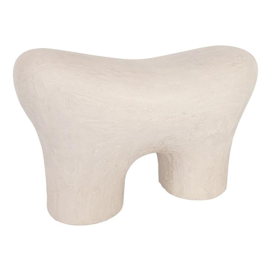 Tooth Chair Contemporary Stool in Plaster For Sale