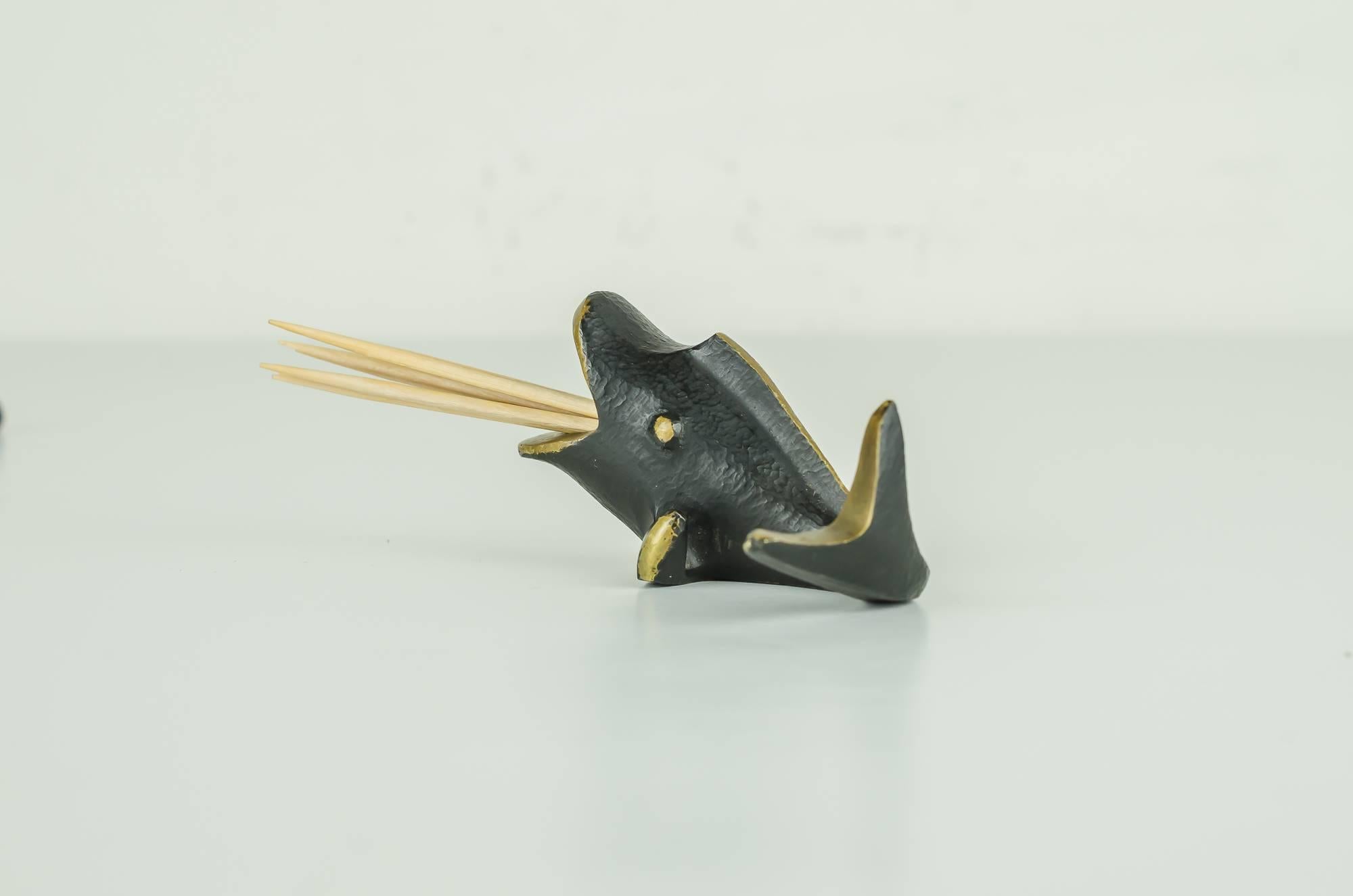 Toothpick holder fish by Walter Bosse.
Original condition.