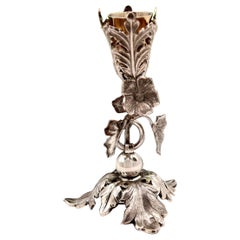 Toothpick holder with chalice on a silver vase