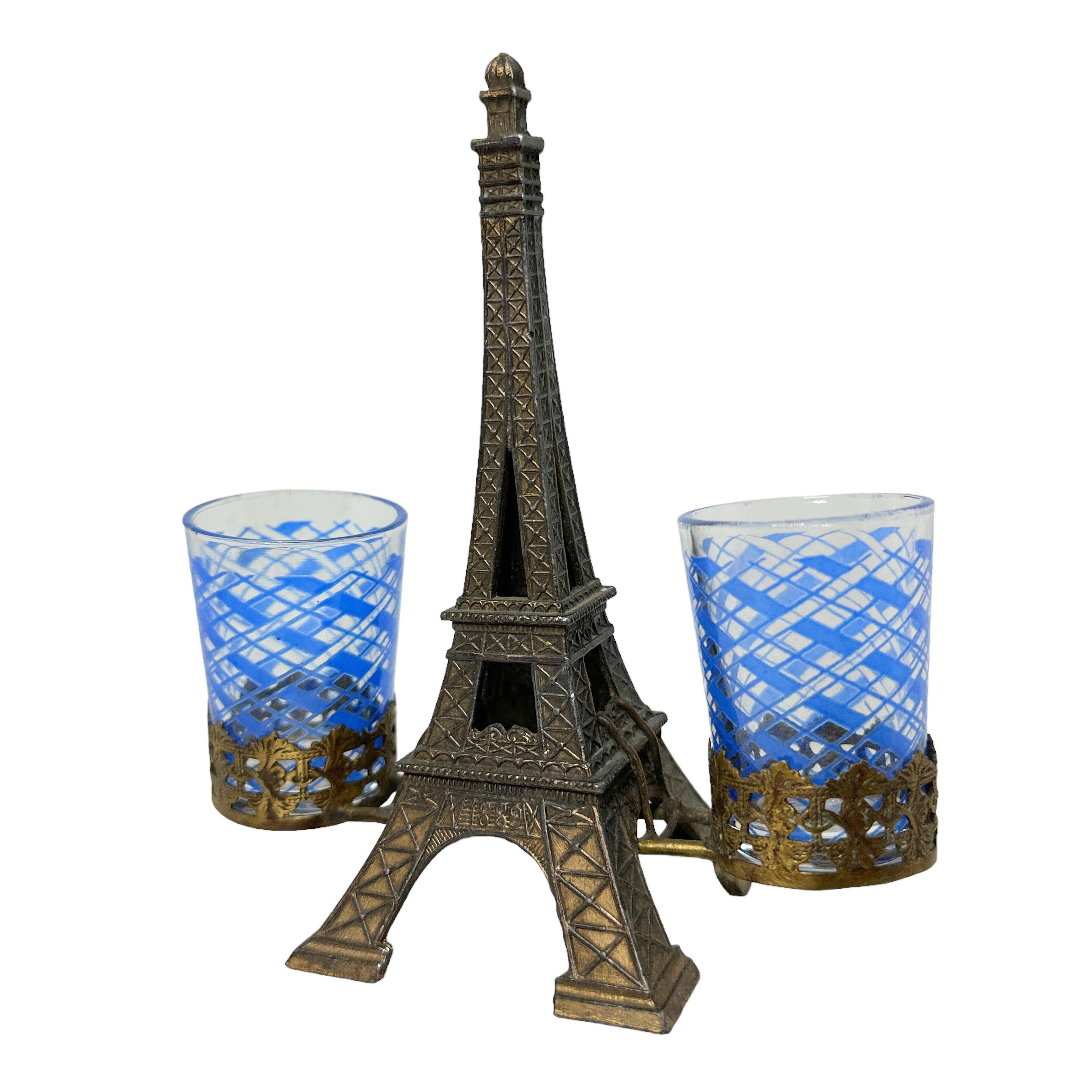 Début du 20ème siècle Stand cure-dents Paris Tour Eiffel Bâtiment Souvenir français, Vintage 1930s en vente