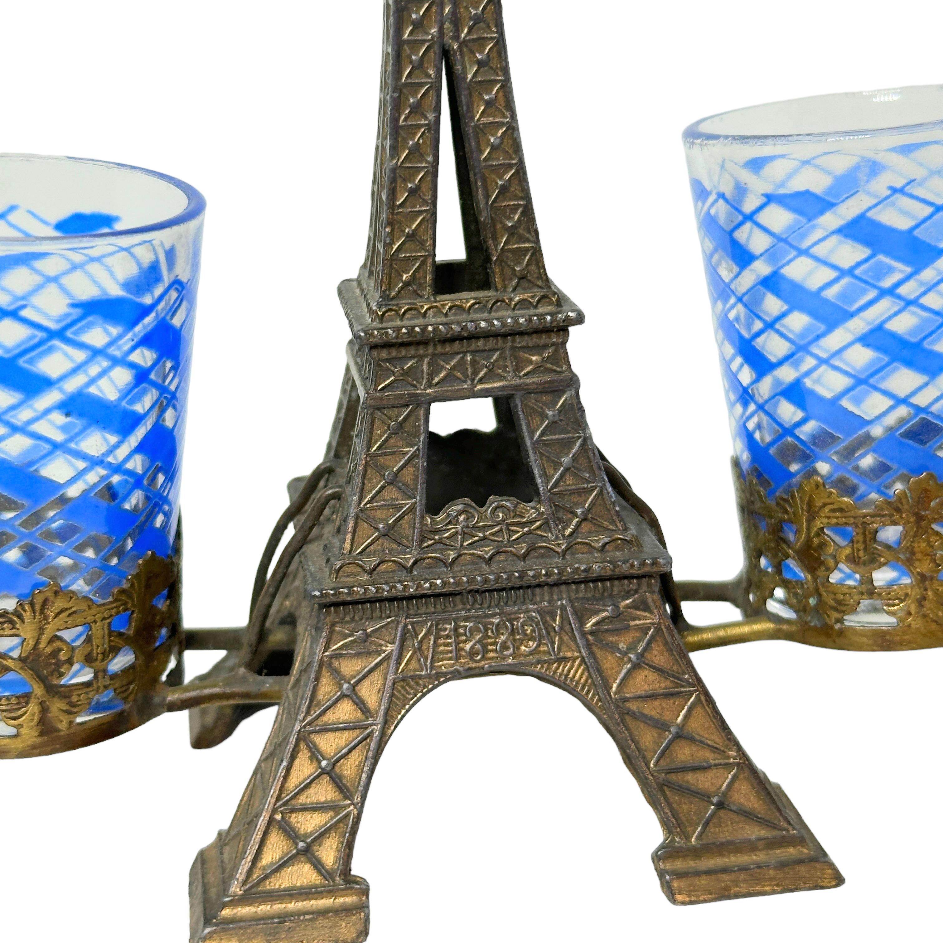 Stand cure-dents Paris Tour Eiffel Bâtiment Souvenir français, Vintage 1930s en vente 1