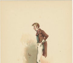 Toots from Dombey & Son – Dickens Character Lithograph by Kyd, c.1889