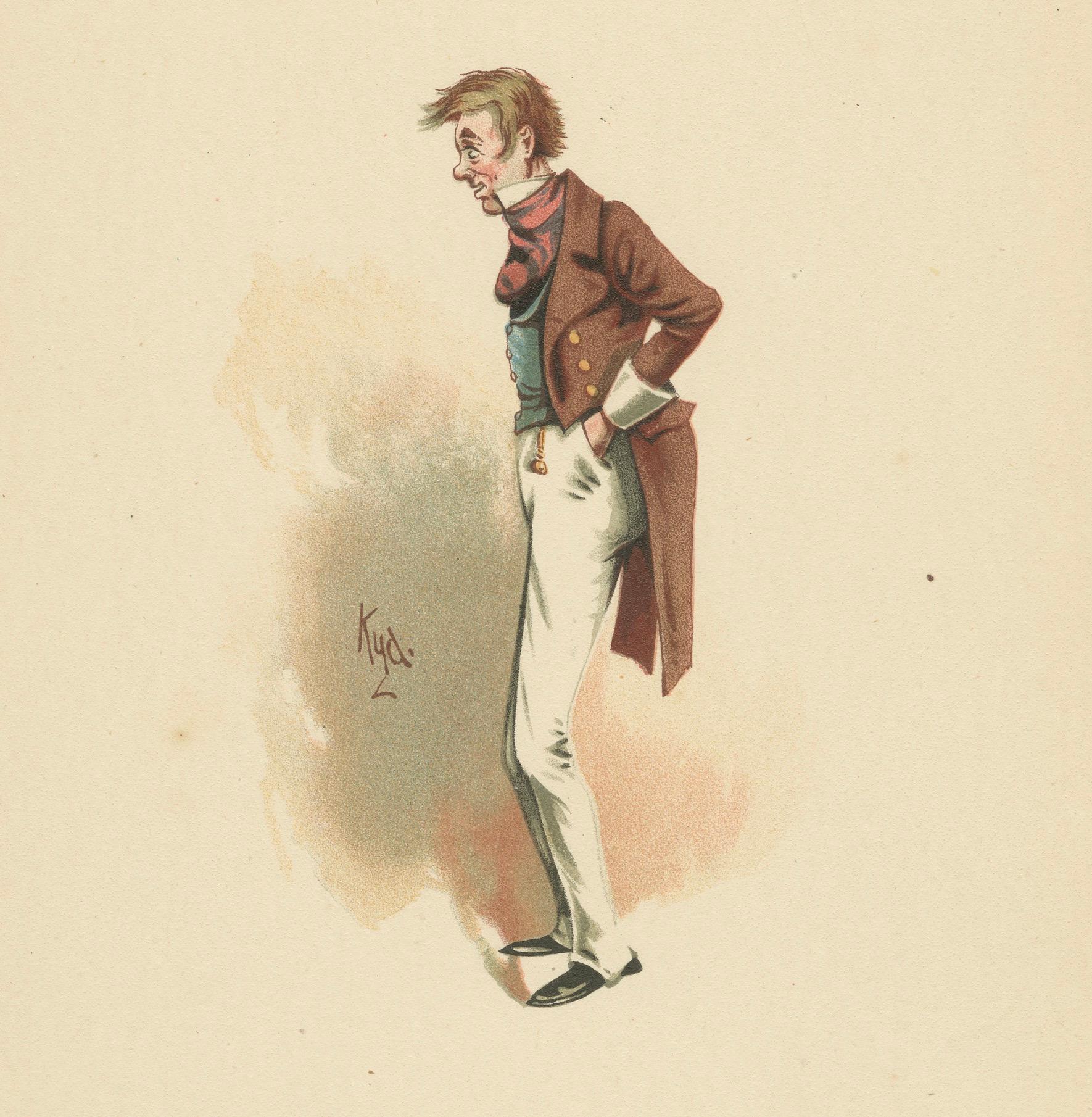 Toots aus Dombey & Son - Dickens Charakter Lithographie von Kyd, um 1889 (19. Jahrhundert) im Angebot