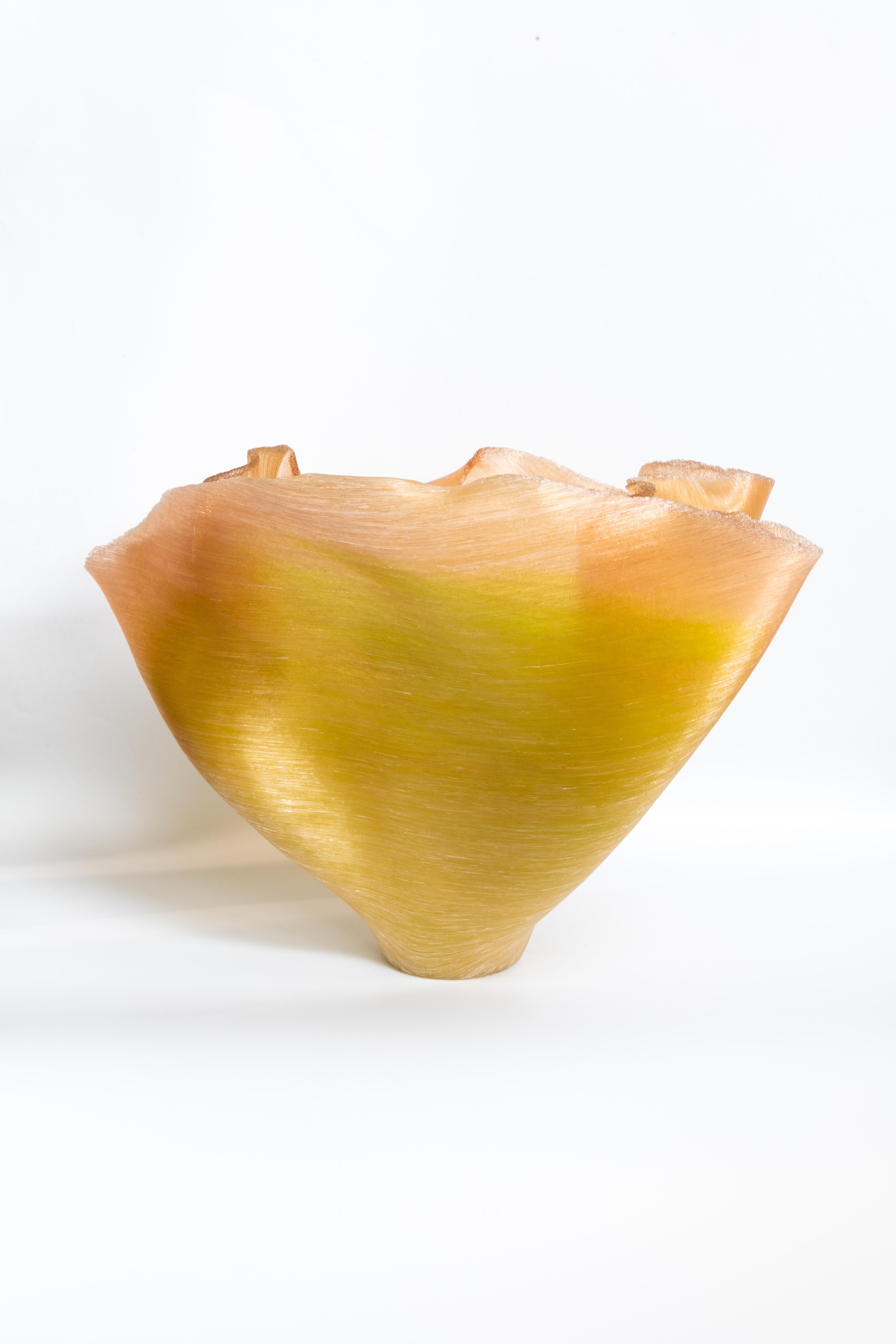 Mizimah rosa e verde (vaso in vetro artistico Filet-de-verre) in vendita 9