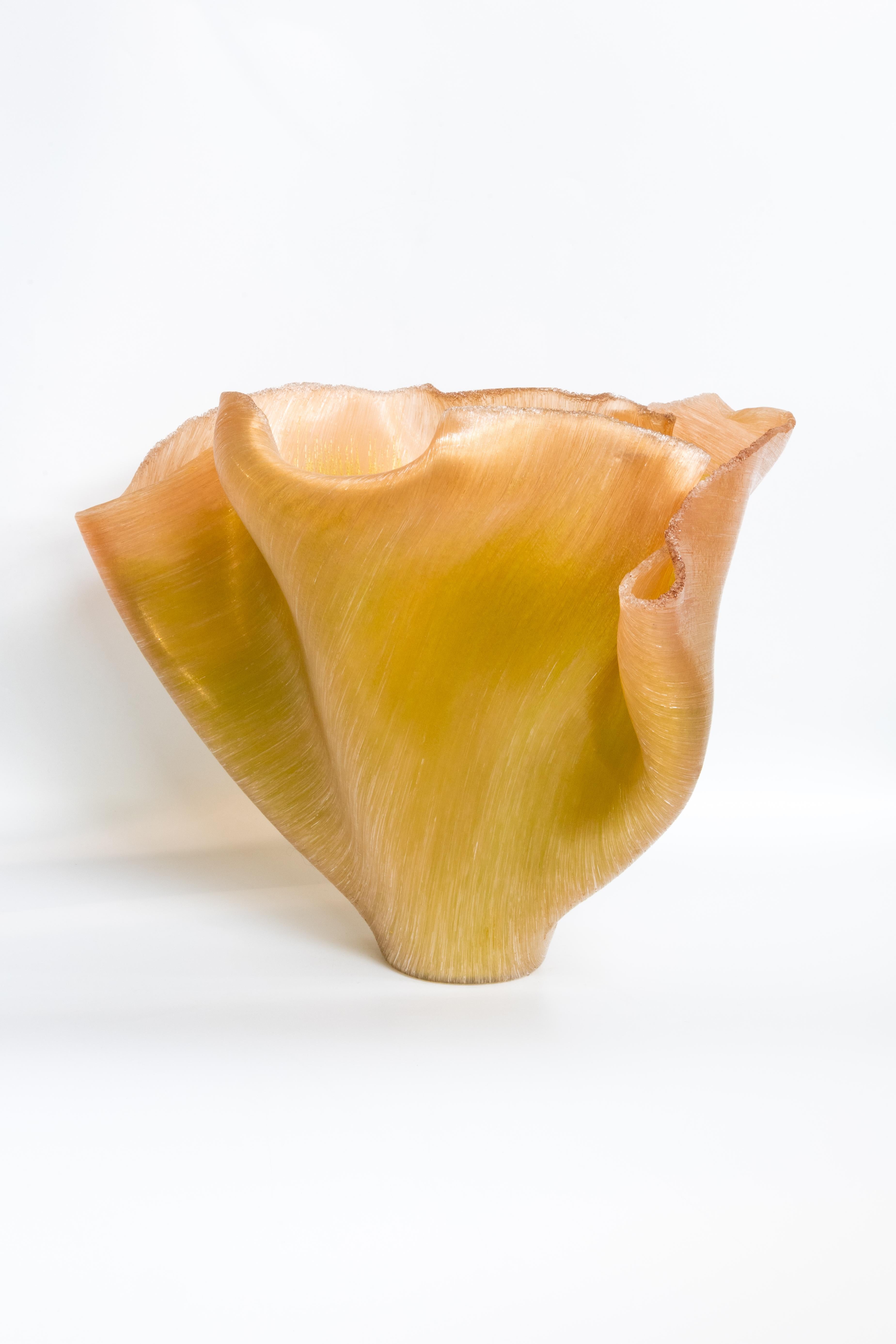 Mizimah rosa e verde (vaso in vetro artistico Filet-de-verre) in vendita 10