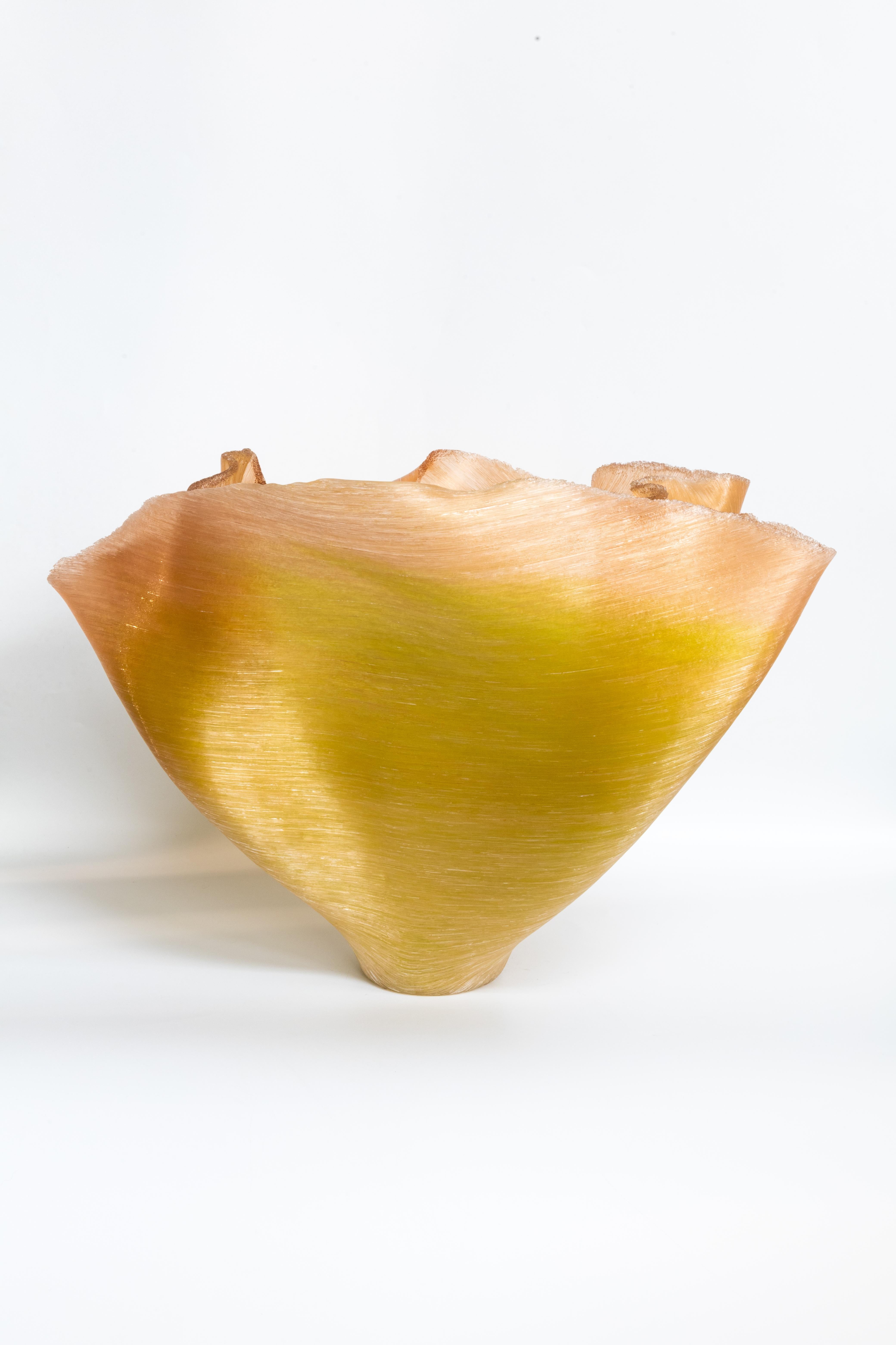Mizimah rosa e verde (vaso in vetro artistico Filet-de-verre) in vendita 2
