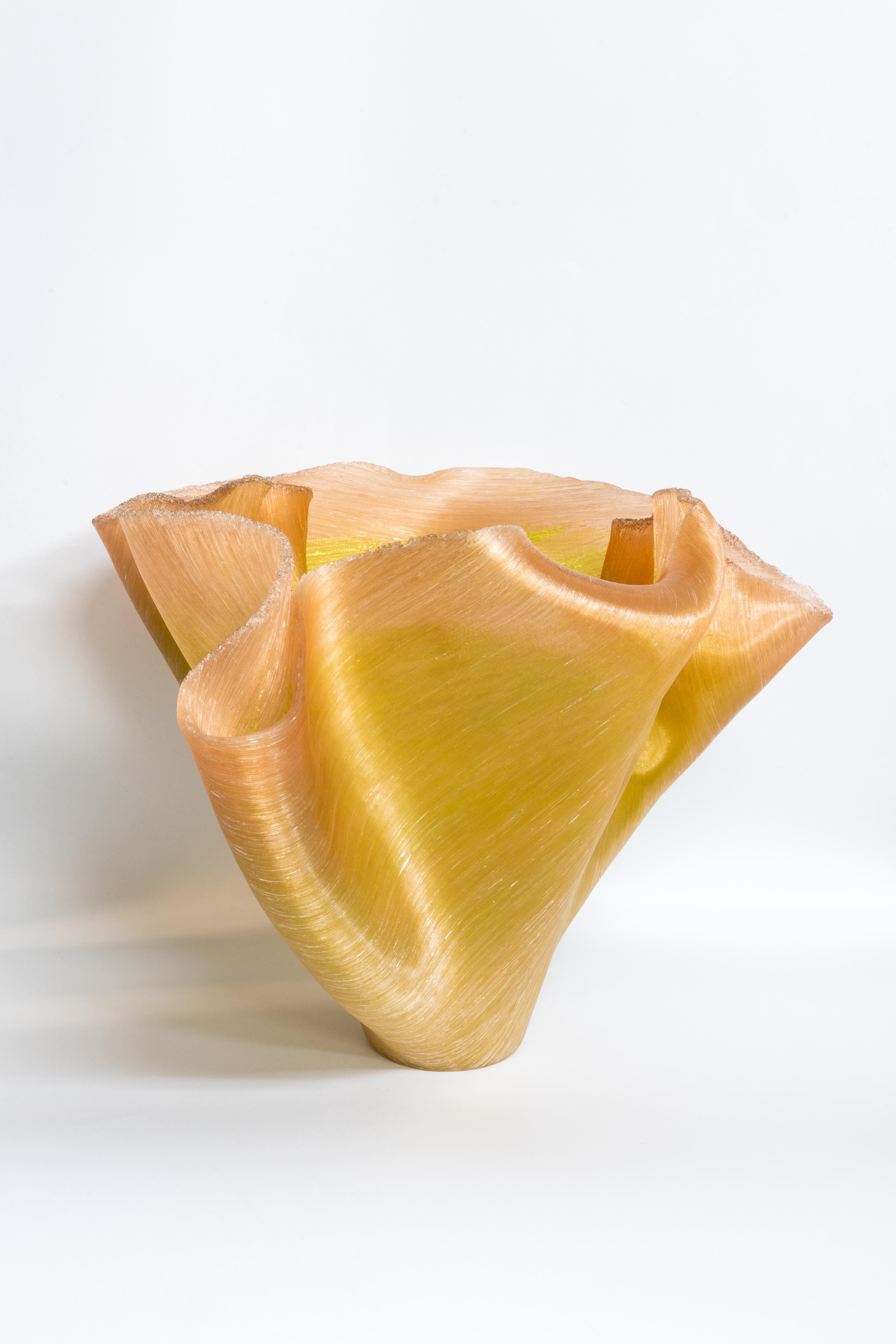 Mizimah rosa e verde (vaso in vetro artistico Filet-de-verre) in vendita 5