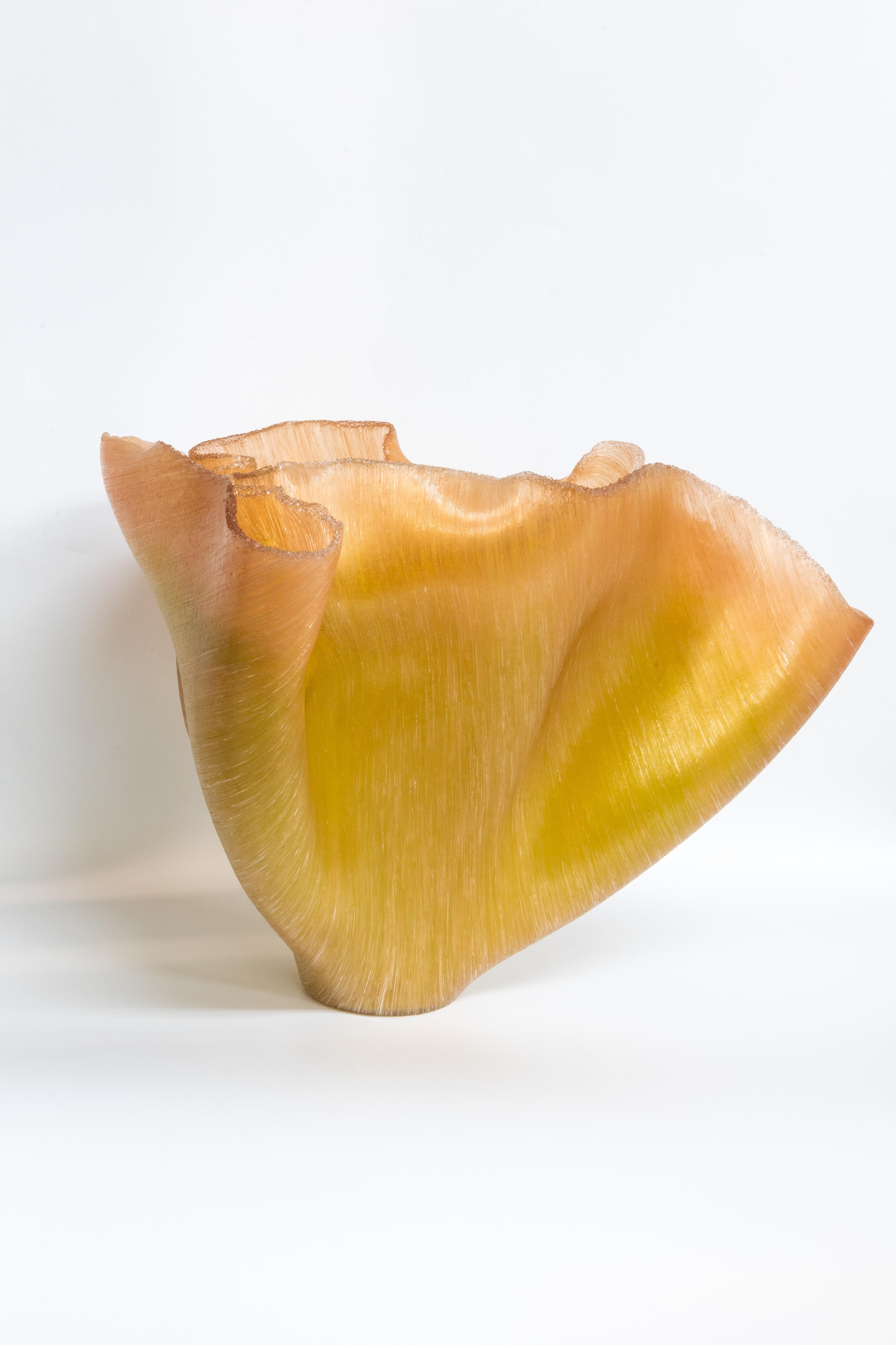 Mizimah rosa e verde (vaso in vetro artistico Filet-de-verre) in vendita 6