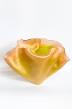 Pink and Green Mizimah (Filet-de-verre Art Glass Vase)