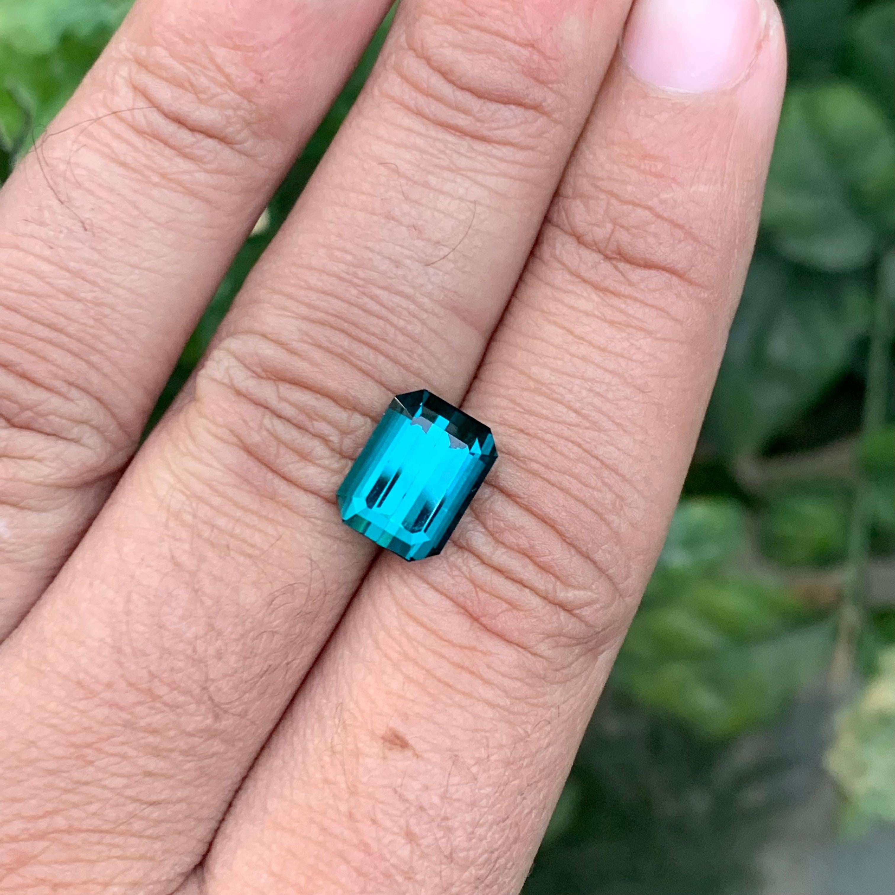 Top AAA Quality 5,40 Carat Natural Loose Indicolite Tourmaline Gemstone in vendita 6