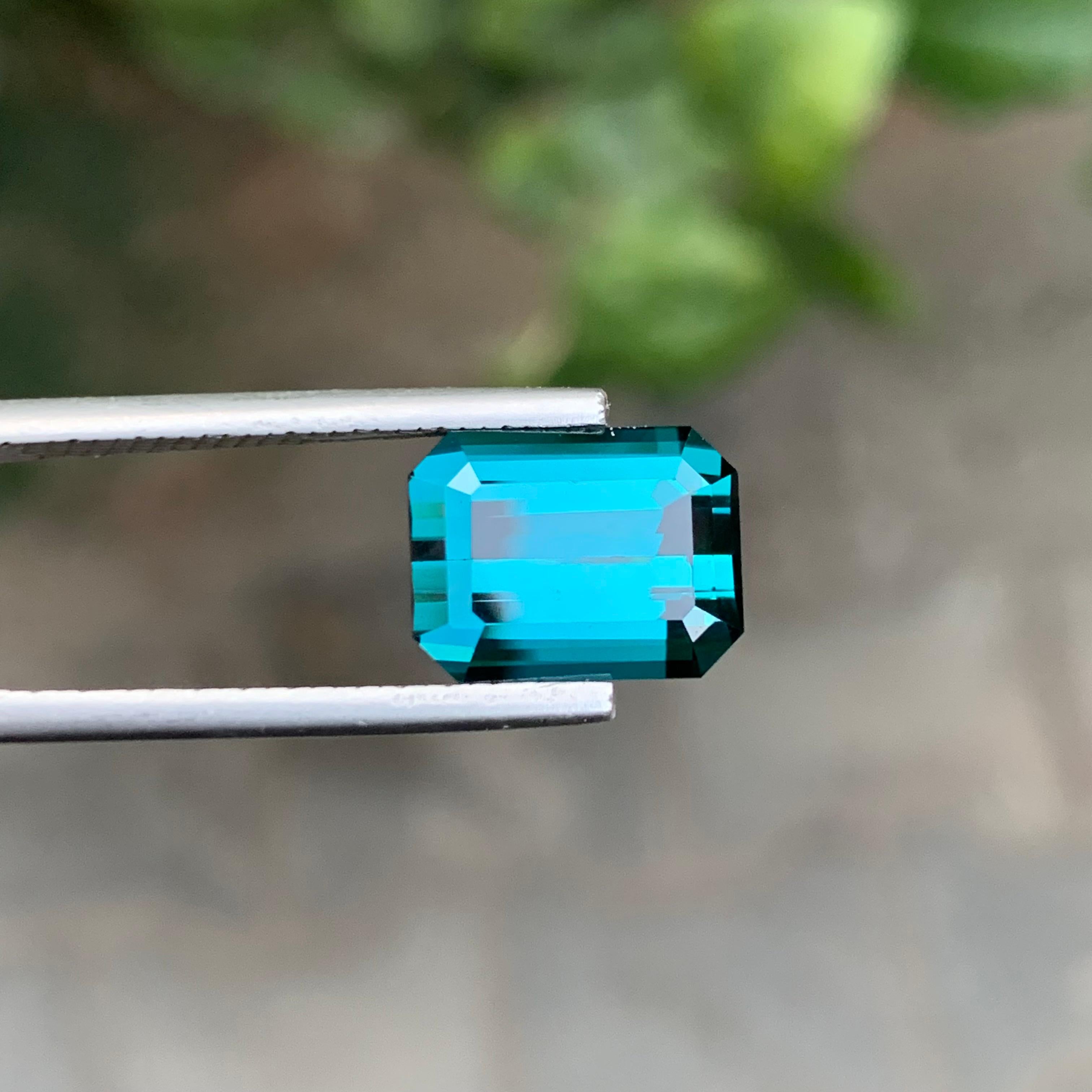Top AAA Quality 5,40 Carat Natural Loose Indicolite Tourmaline Gemstone in vendita 1