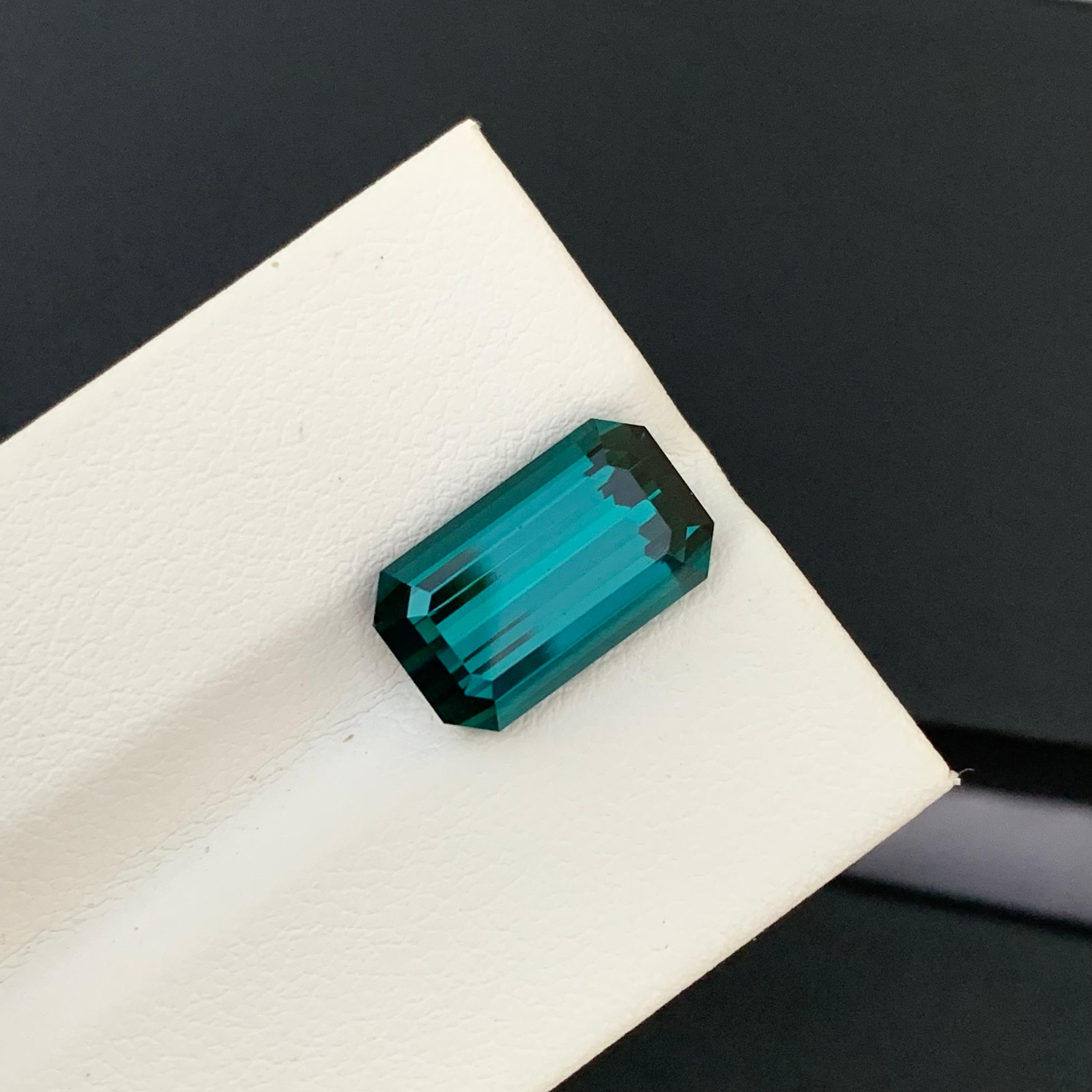 Top AAA Qualität 6.00 Karat Natürlicher loser Indicolith Turmalin Smaragd Form Edelstein (Arts and Crafts) im Angebot