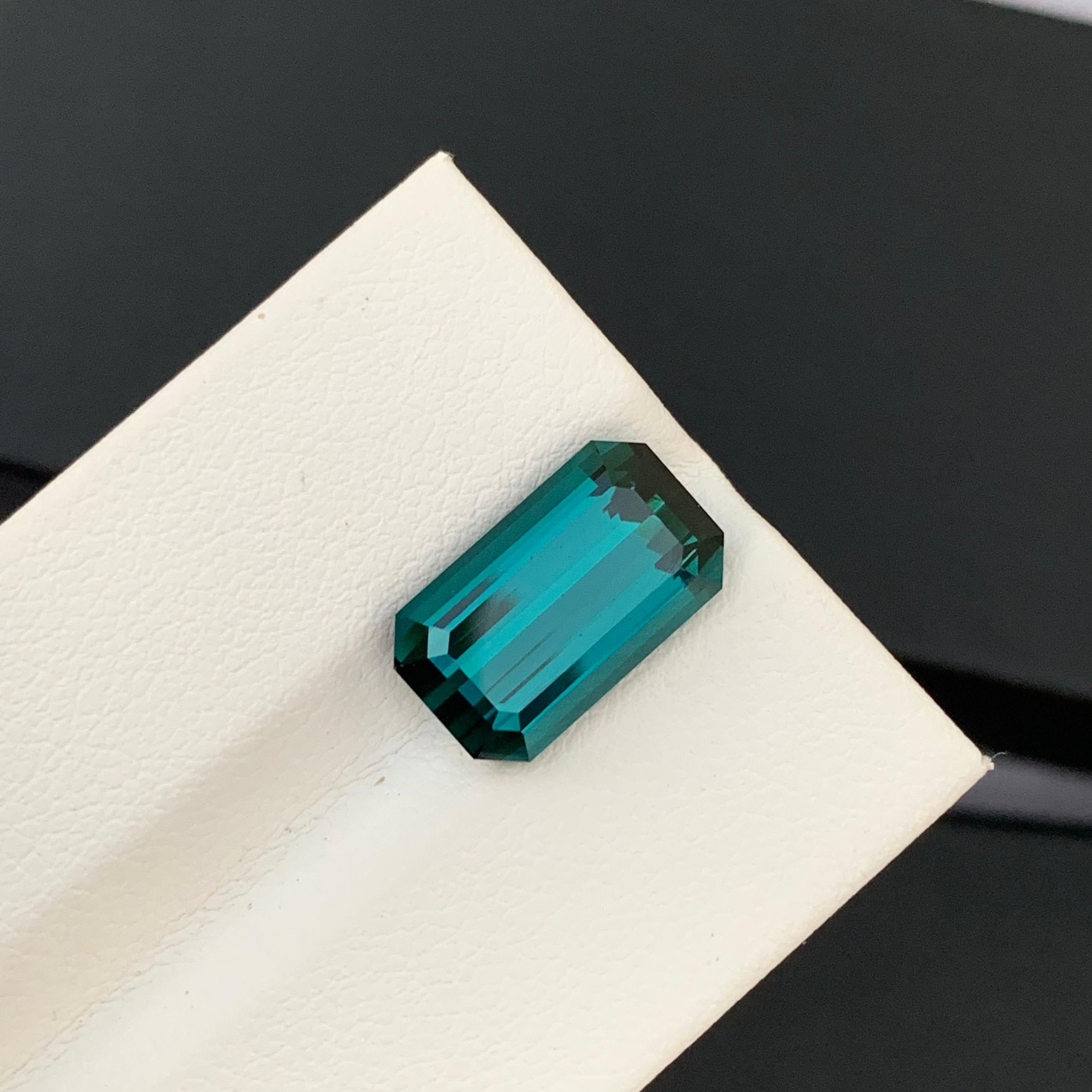 Top AAA Qualität 6.00 Karat Natürlicher loser Indicolith Turmalin Smaragd Form Edelstein im Angebot 1