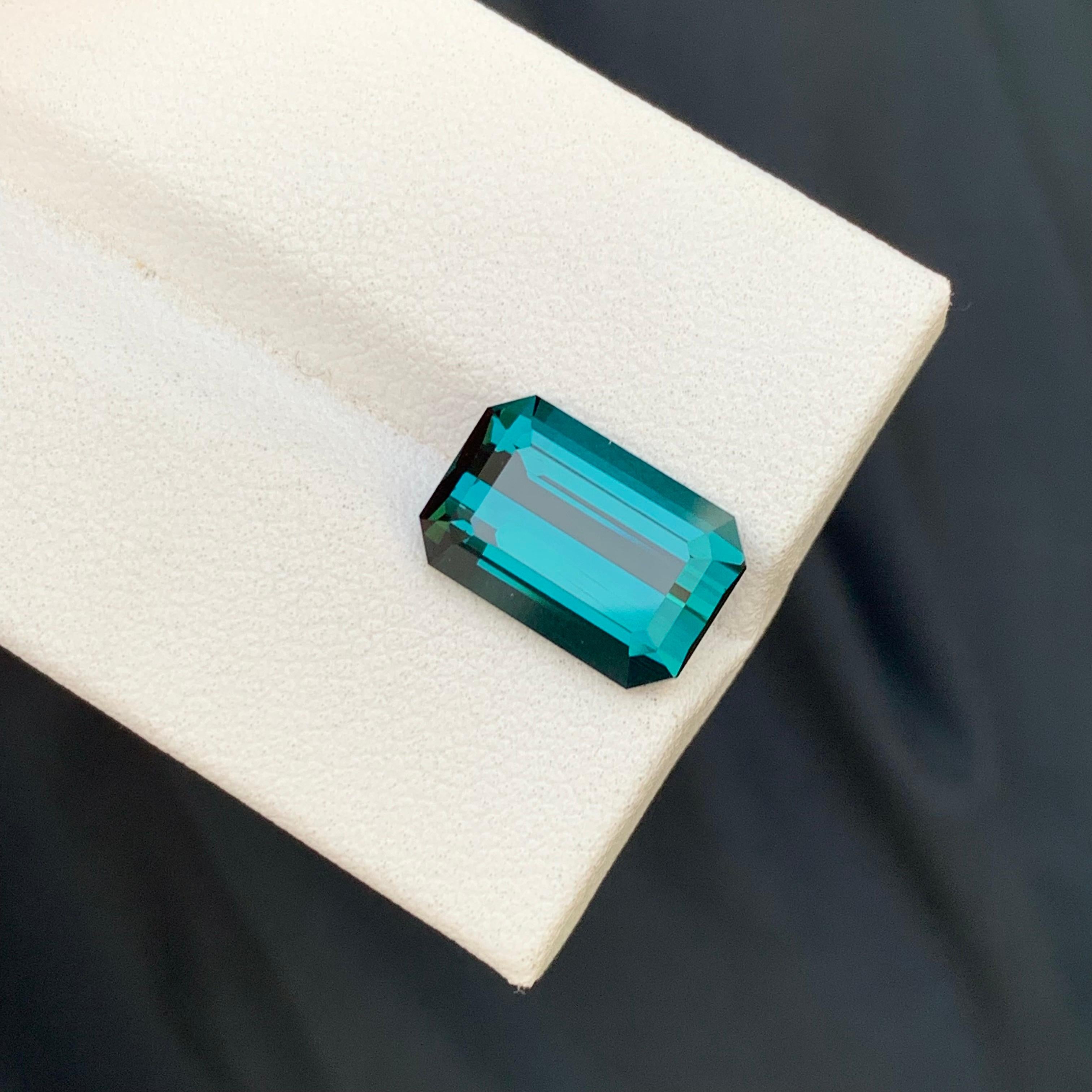 Top AAA Quality Natural Loose Indicolite Tourmaline 4.45 Carats Ring Gem For Sale 4