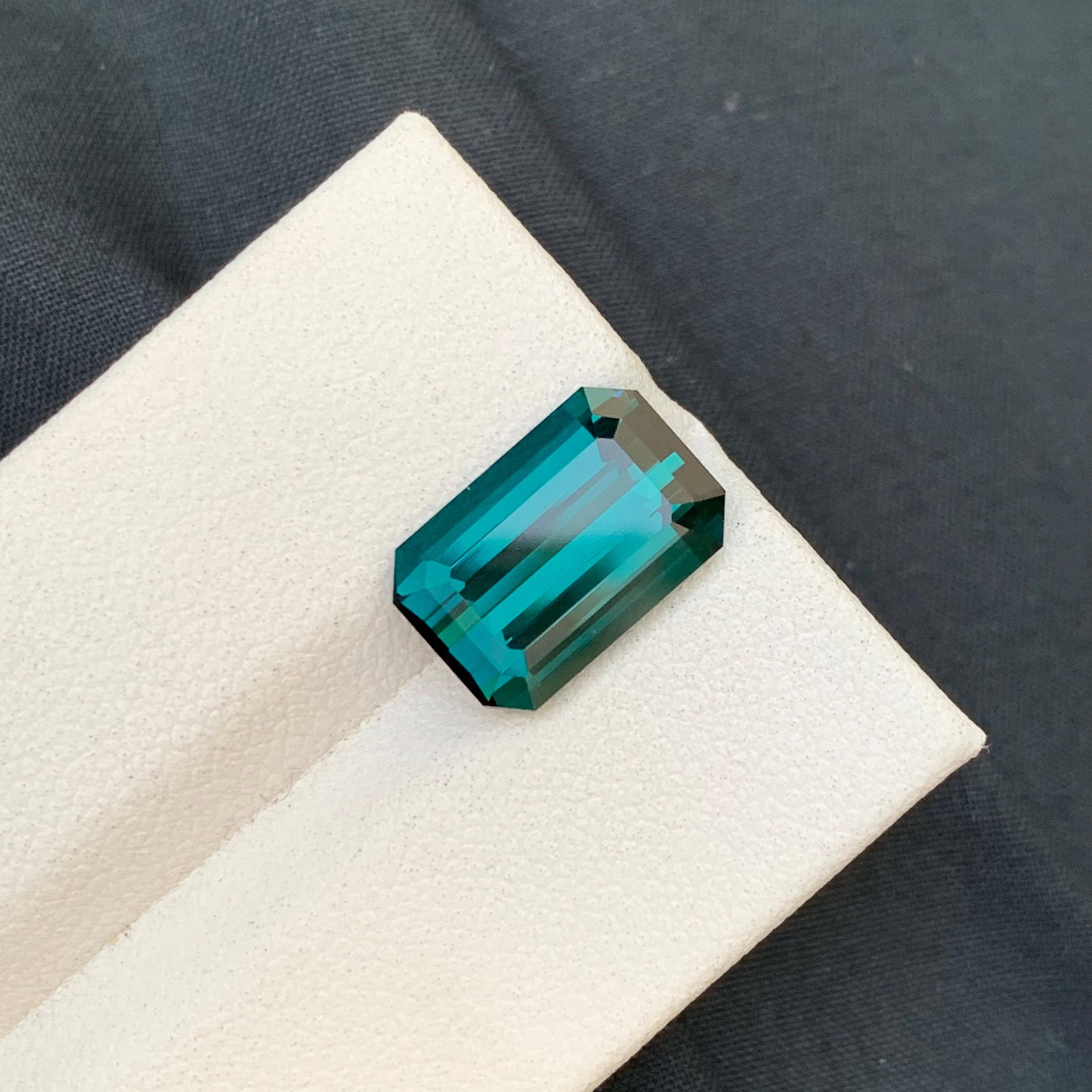 Top AAA Quality Natural Loose Indicolite Tourmaline 4.45 Carats Ring Gem For Sale 2