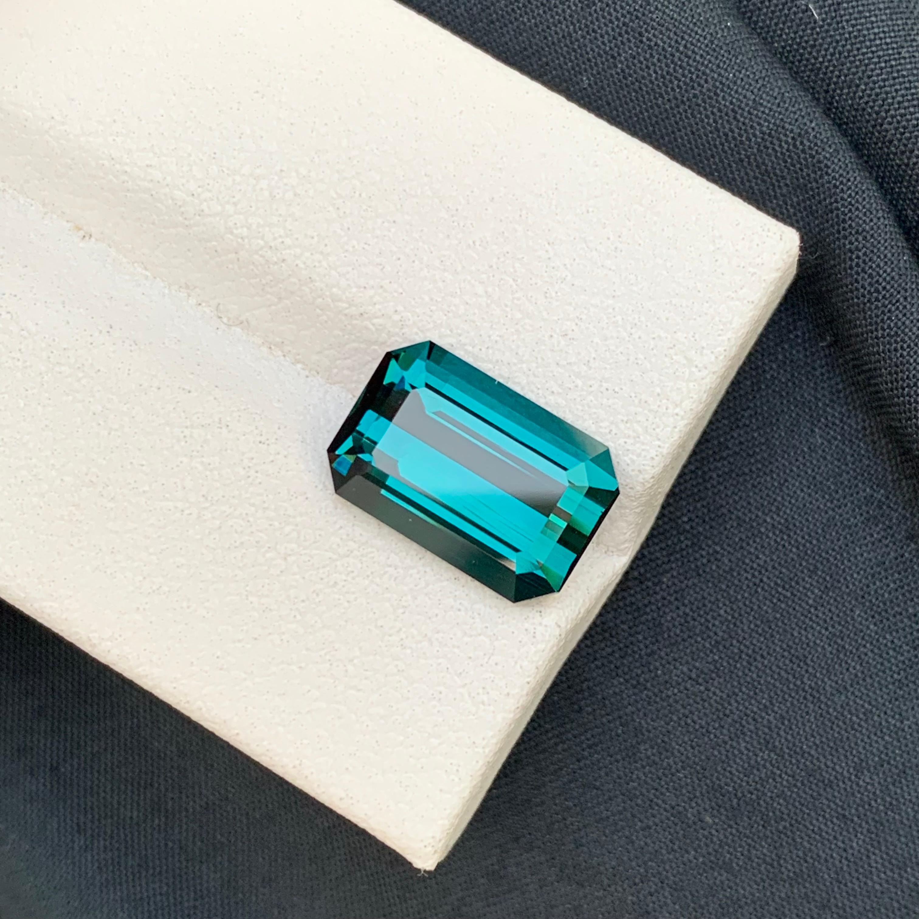 Top AAA Quality Natural Loose Indicolite Tourmaline 4.45 Carats Ring Gem For Sale 3