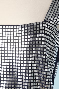 Top and skirt metallic pattern 70's Paco Rabanne