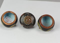 Top Antique Bronze Cloisonné Salt Cellar Tripods China, 19th or Early 20th Cen