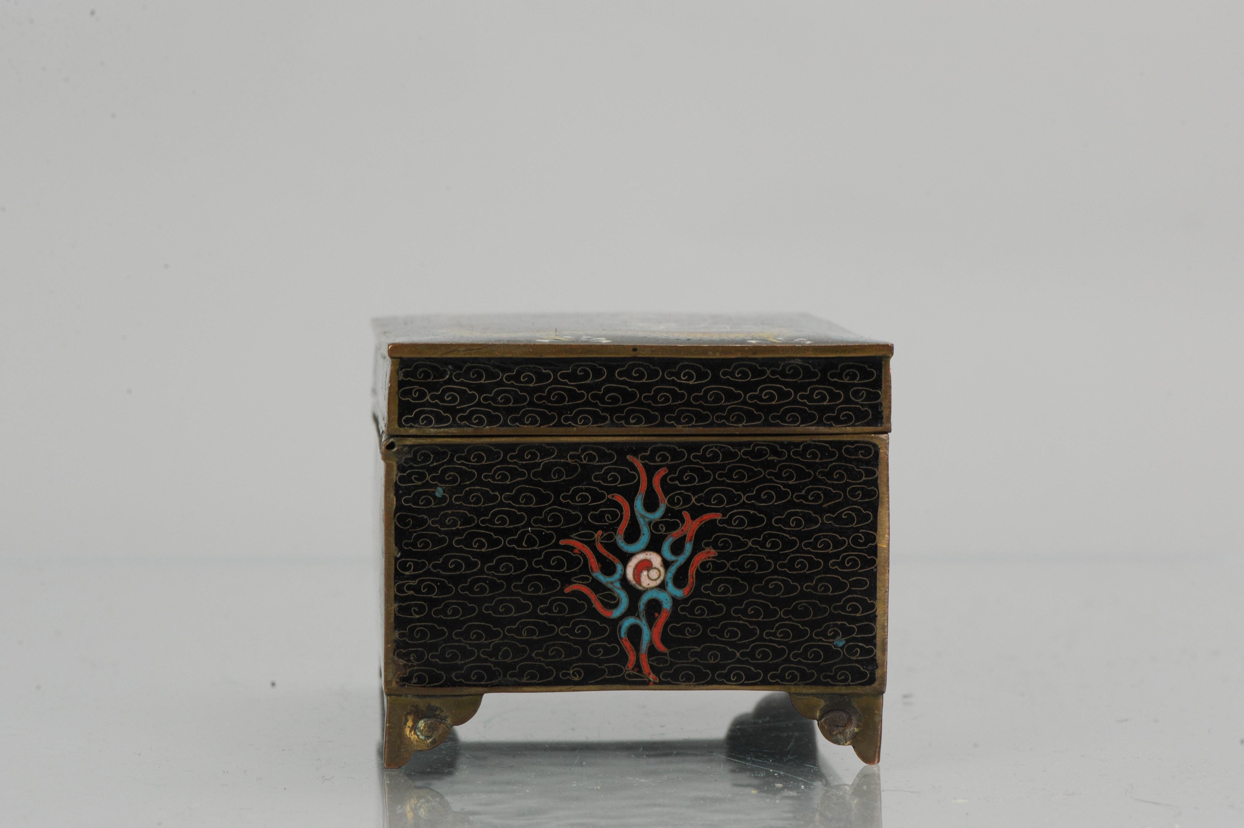 Top Antique Bronze / Copper Cloisonné Dragon Box China, 19th Century In Good Condition For Sale In Amsterdam, Noord Holland