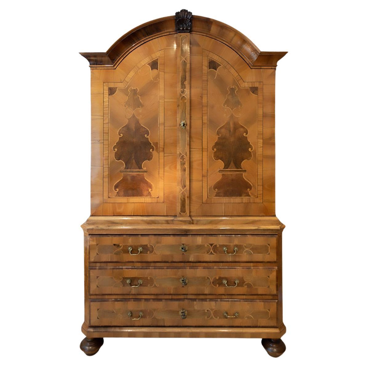 Top Cabinet in Walnut and Other Woods, Germany For Sale