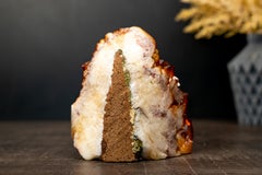 Racimo de Geodas de Citrino de Madeira de Color Superior con Druzy Naranja Profundo