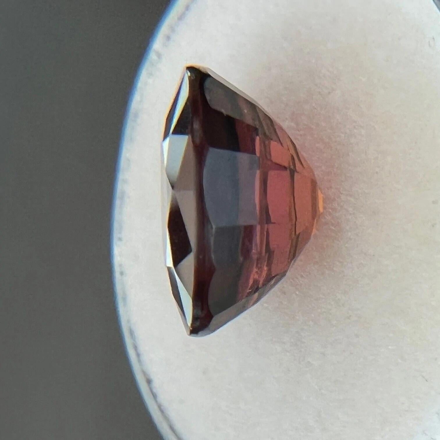 Top Grade 6.64ct GIA Certified Natural Tourmaline Red Purple Untreated Round Cut For Sale 5
