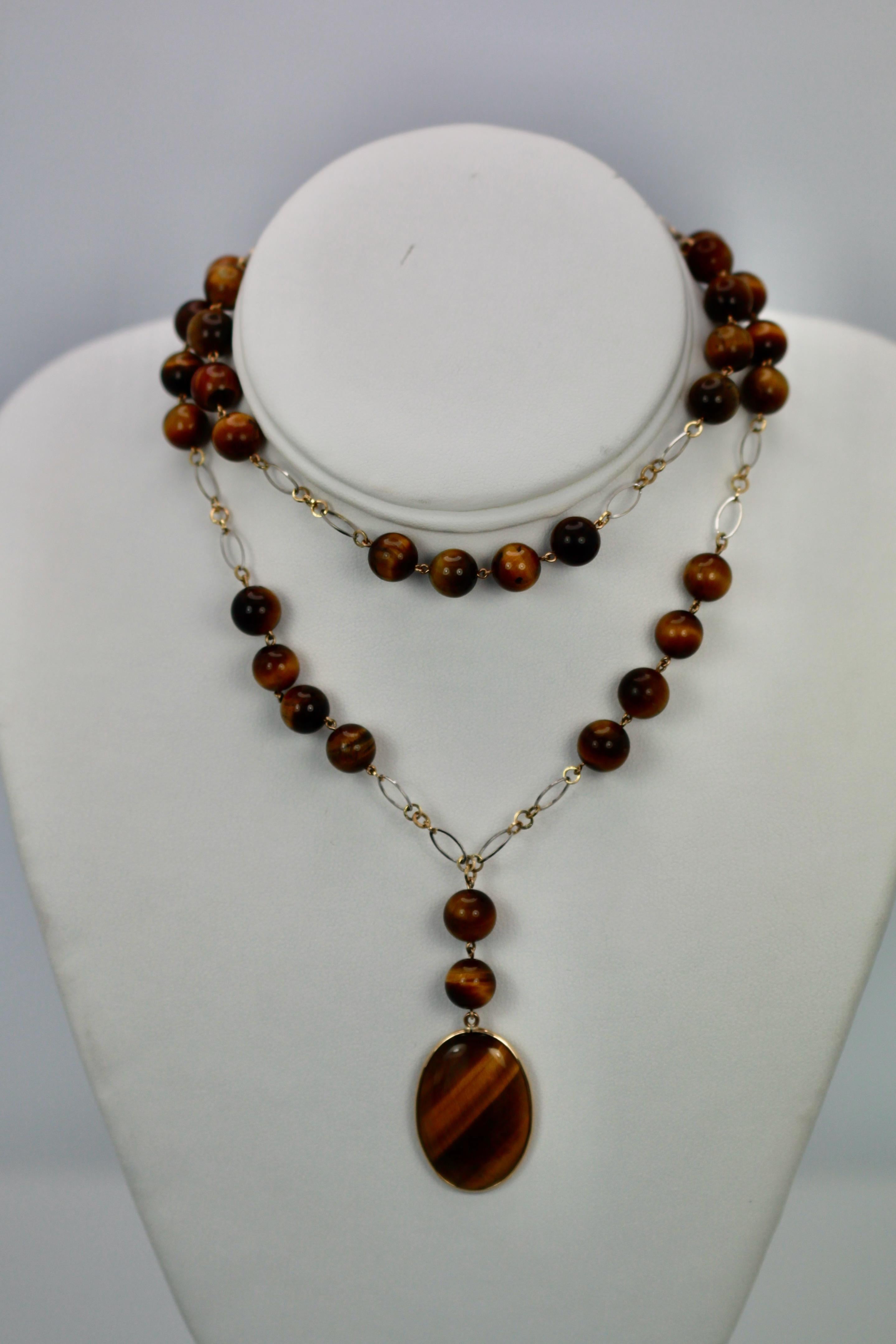This has to be the most beautiful Tigers Eye I have ever seen.  The luster is absolutely amazing it glows.  I found these antique beads and cabochon from a retired Gemologist and just had to put them to good use. The beads are 9.20mm (large) and
