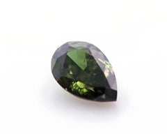 Top Green Color Chameleon Diamond 0.17ct Natural Loose Fancy Dark Pear GIA SI1