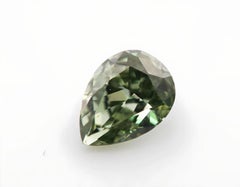 Top Green Color Chameleon Diamond 0.38ct Natural Loose Fancy Dark Pear GIA SI1