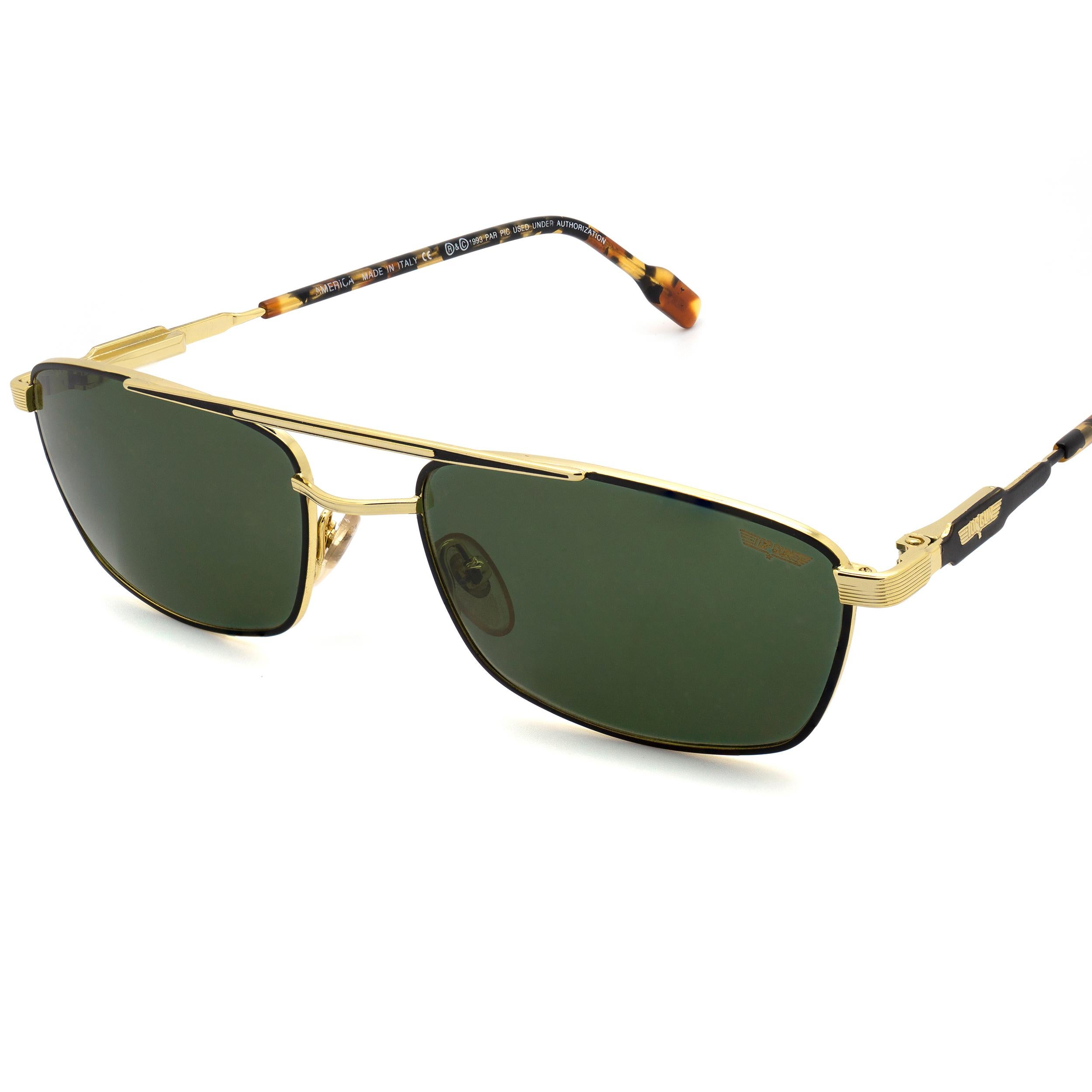 Top Gun aviator vintage sunglasses, Italy 90s In New Condition For Sale In Santa Clarita, CA