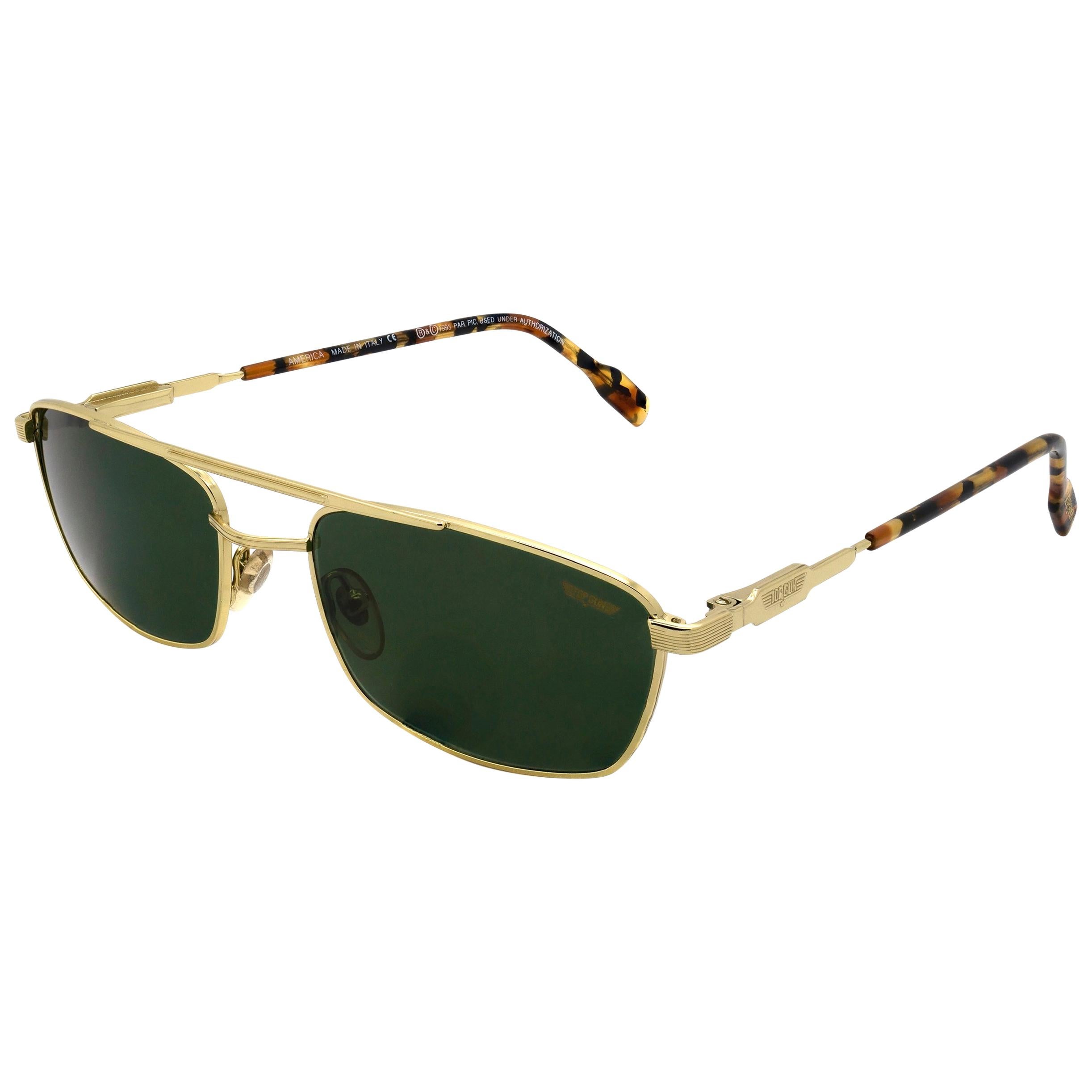 Top Gun aviator vintage sunglasses, Italy 90s For Sale