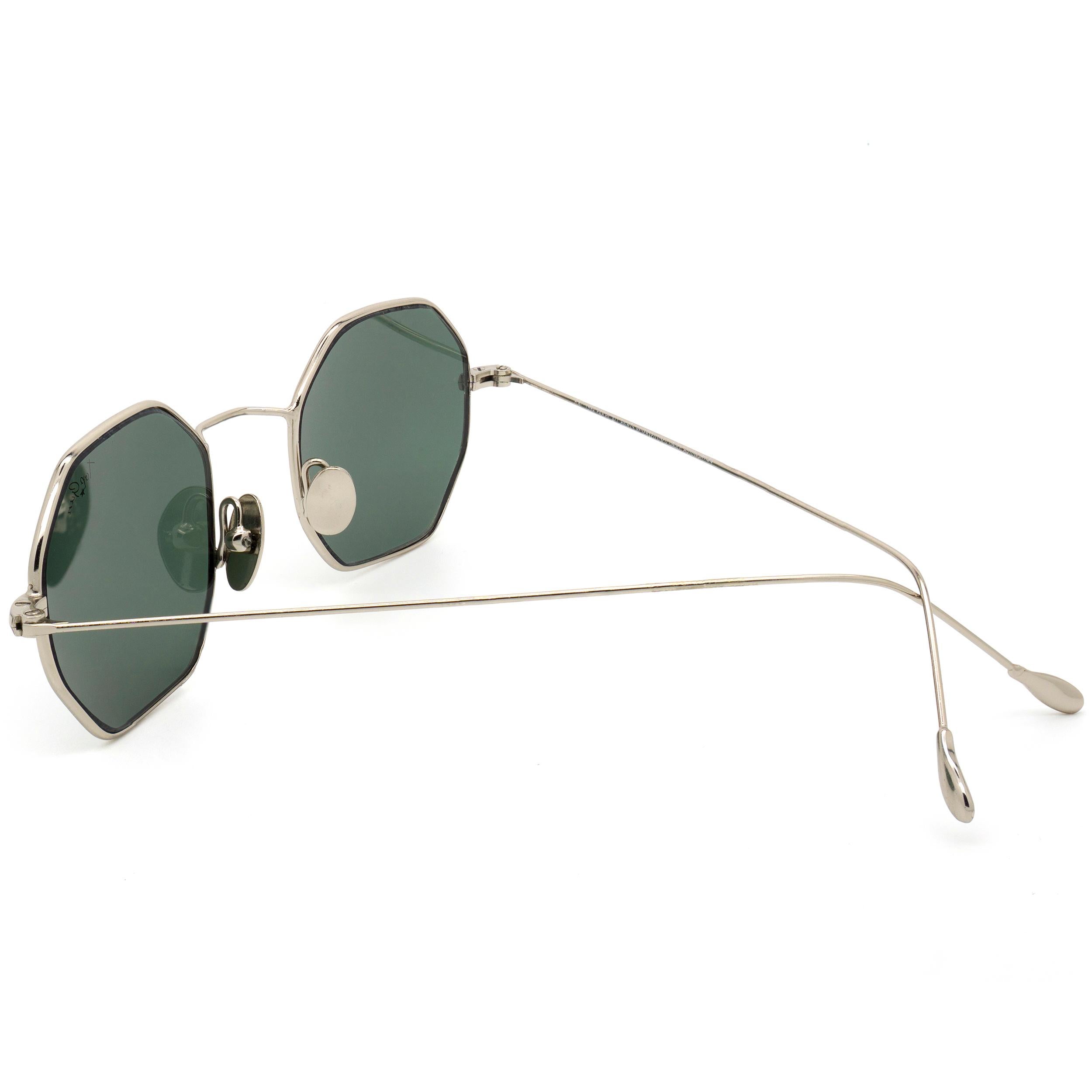 Gray Top Gun hexagonal vintage sunglasses, ITALY 90s For Sale
